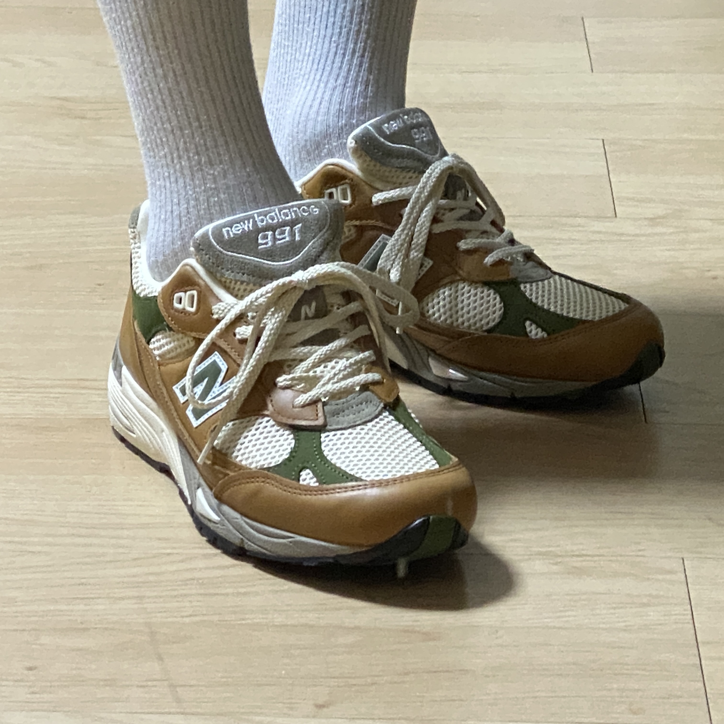 New Balance x Aime Leon Dore 991 Made in UK Tan 착용 스타일