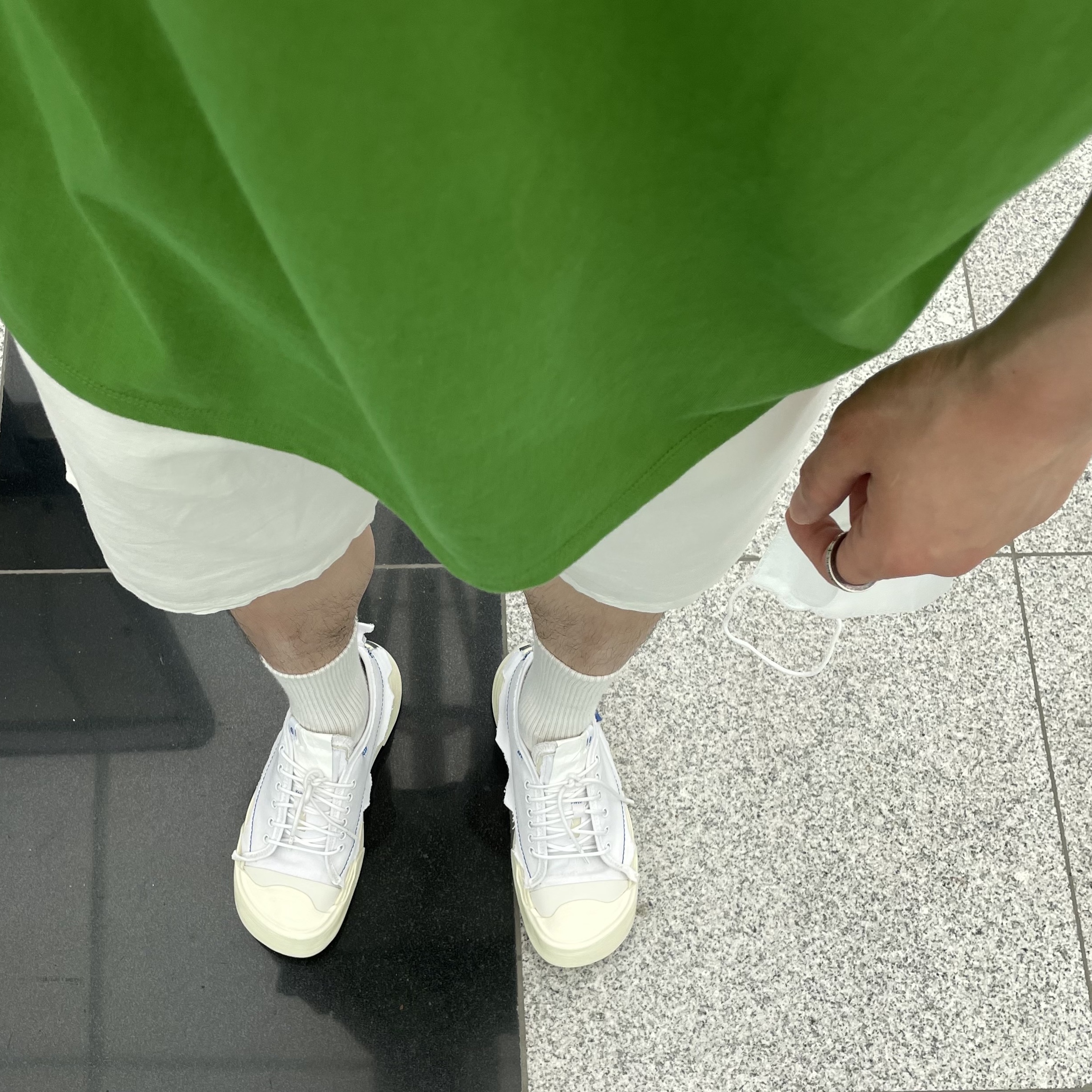 Camper x Ader Error Proto-111-S Cinder Basic Sneakers White 착용 스타일