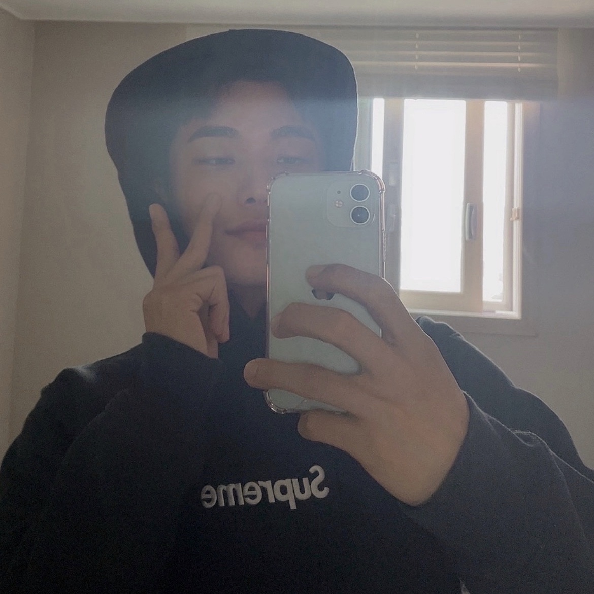 Supreme Box Logo Hooded Sweatshirt Black - 21FW 착용 스타일