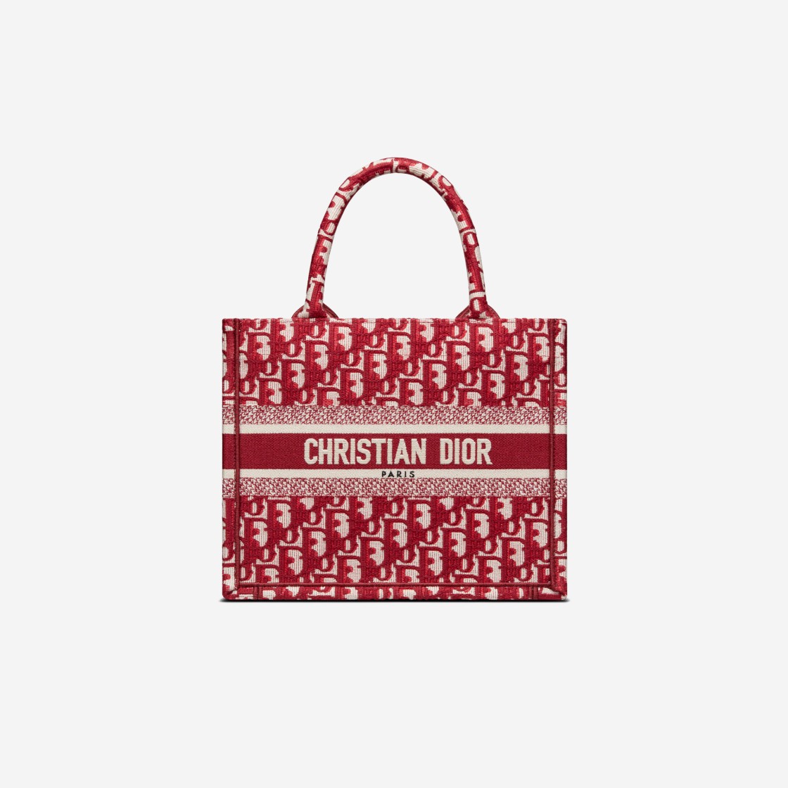 Dior Small Book Tote Burgundy Dior Oblique Embroidery 상세 이미지 1