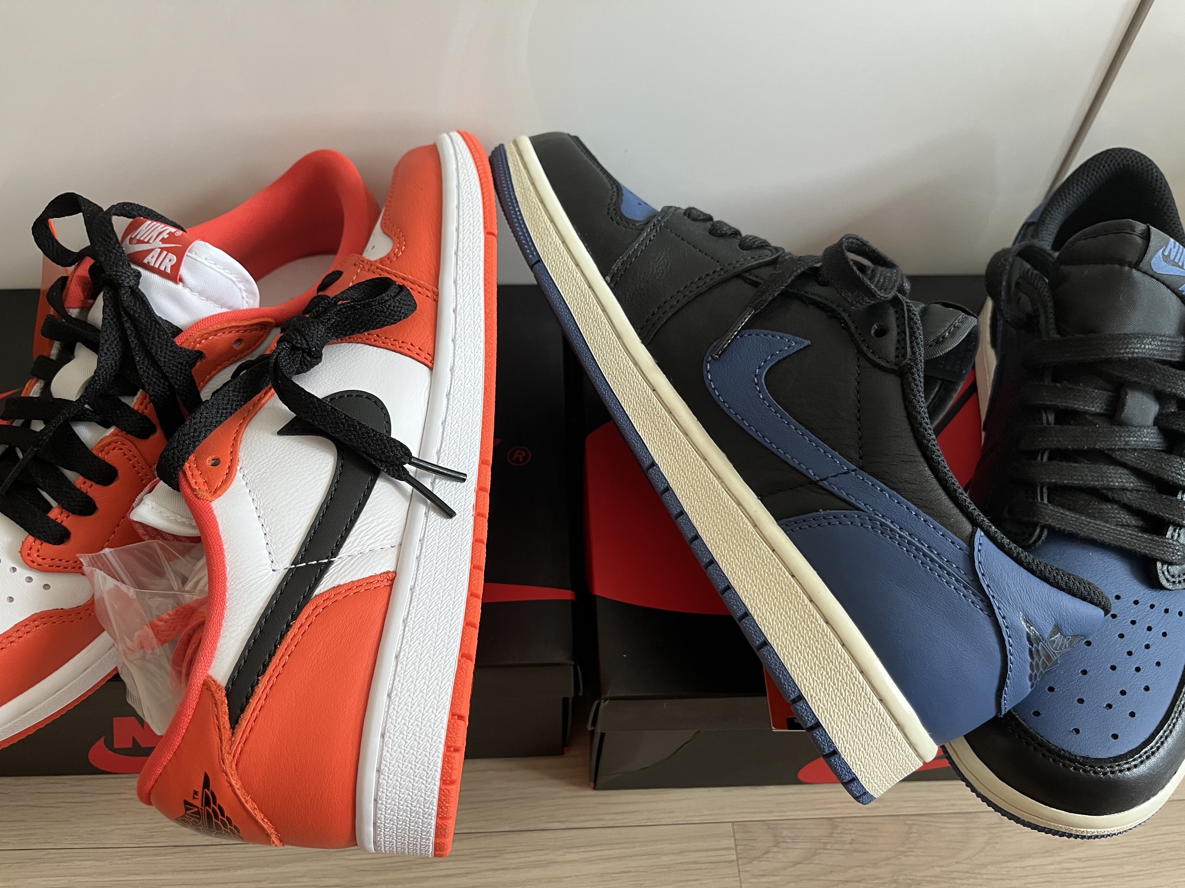 Jordan 1 Low OG Starfish, Jordan 1 Retro Low OG Mystic Navy 착용 스타일 - 2