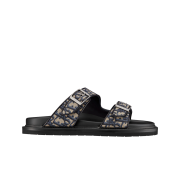 Dior Aqua Sandal Beige & Black Dior Oblique Jacquard