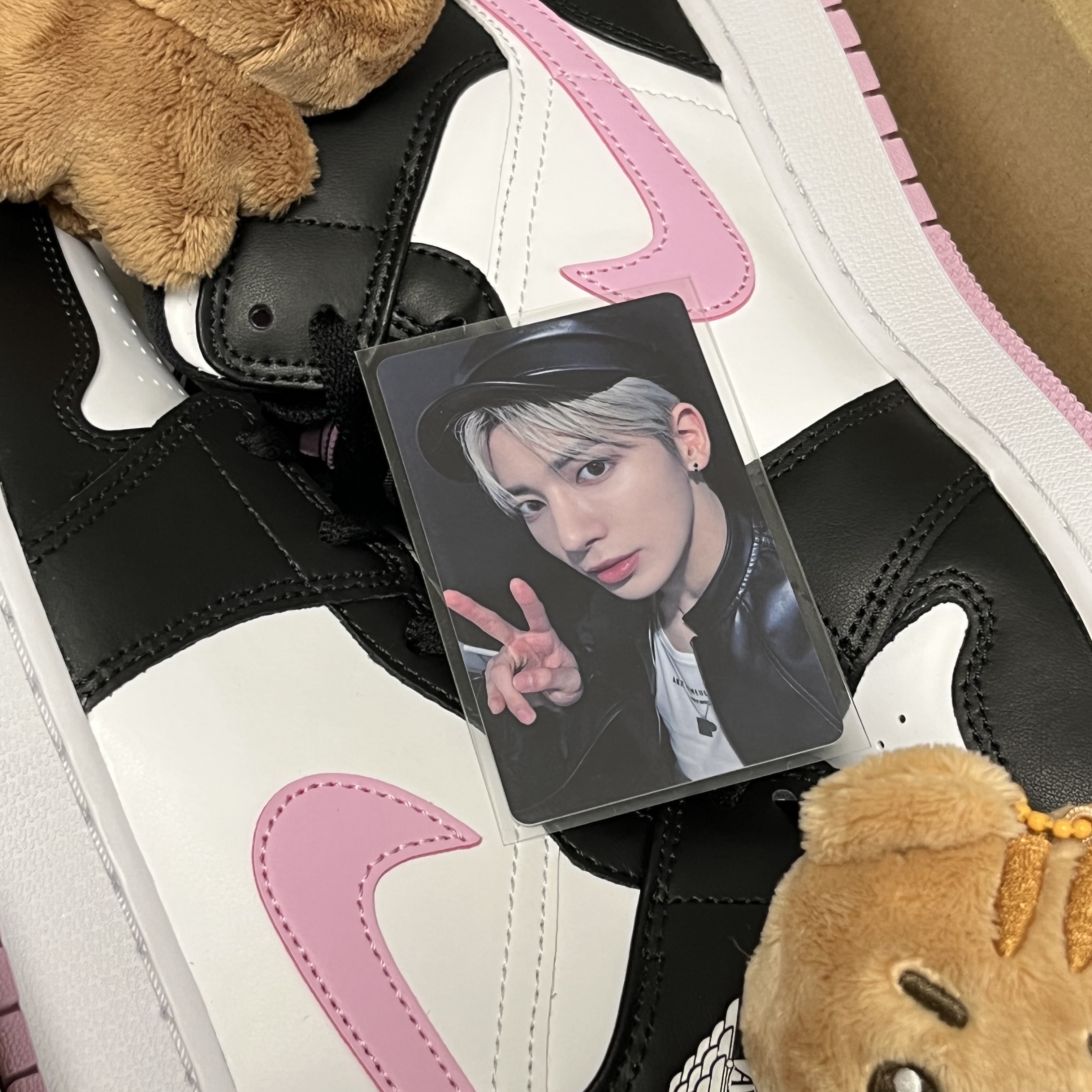 (GS) Jordan 1 Mid Light Arctic Pink 착용 스타일