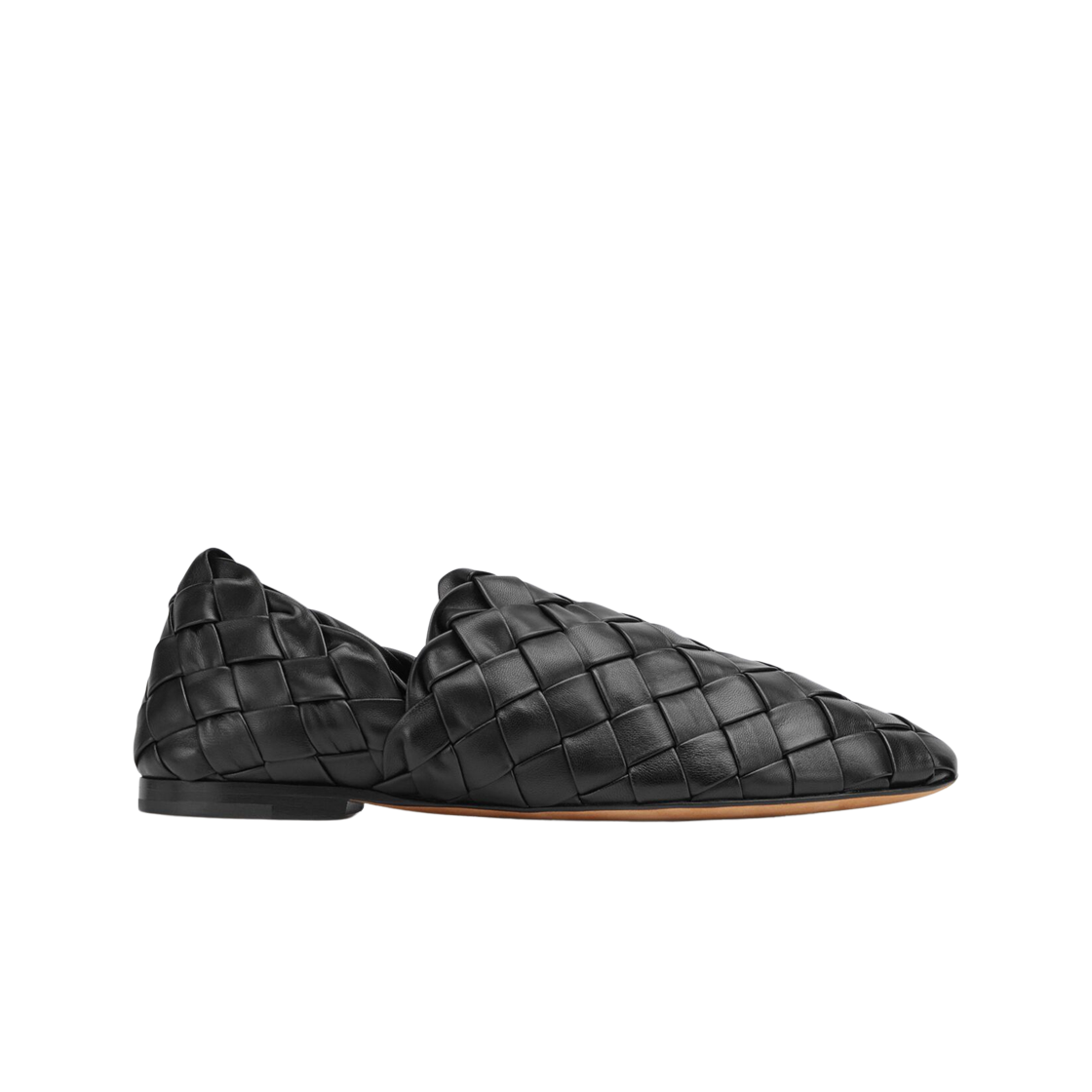 (W) 보테가 베네타 램스킨 레더 슬리퍼 블랙((W) Bottega Veneta Lambskin Leather Slippers Black) - 1