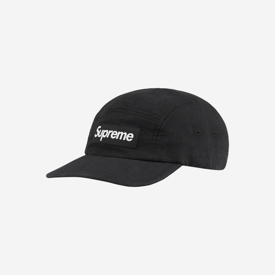 슈프림 리넨 피티드 캠프캡 블랙 - 22SS | Supreme | KREAM