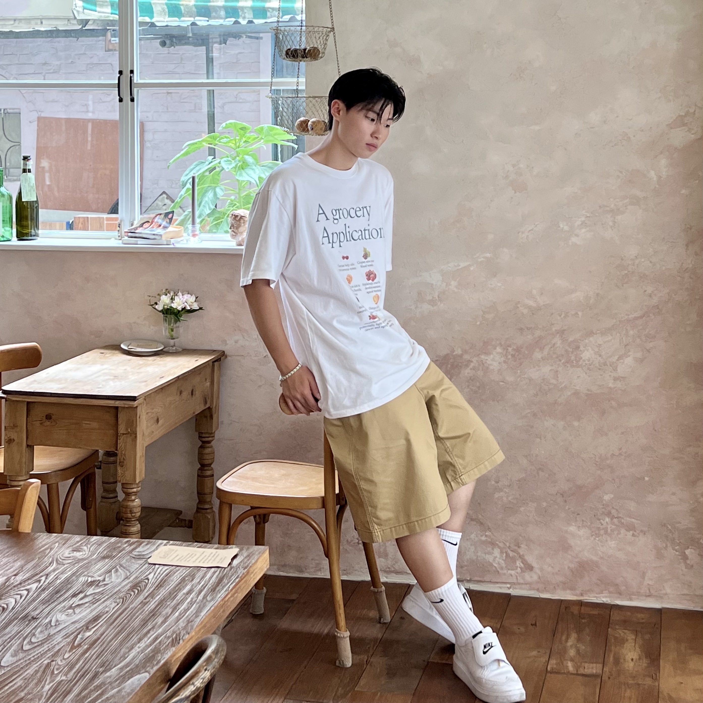 Nike x Peaceminusone Kwondo1 White 착용 스타일 - 3