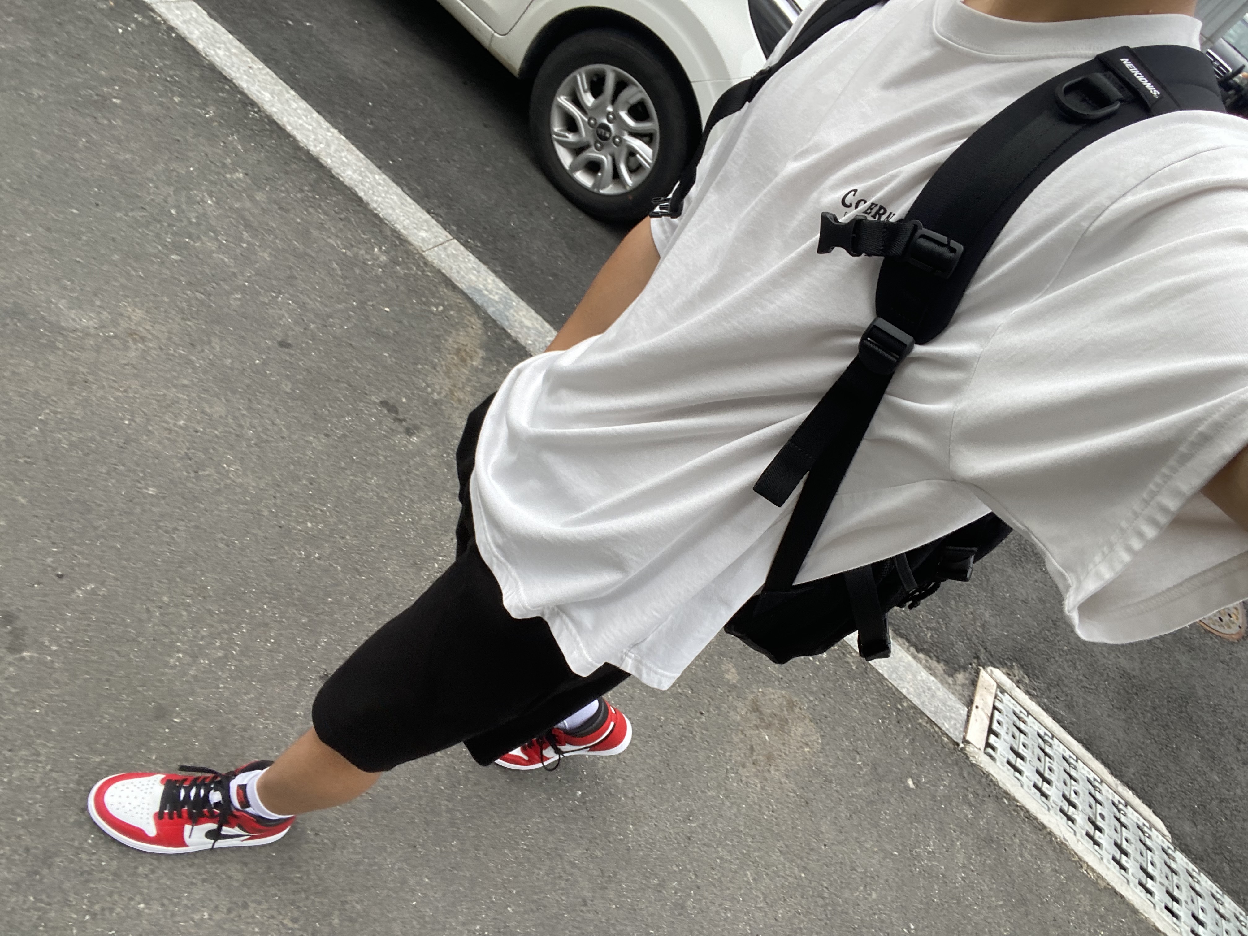 Jordan 1 Retro High OG Chicago 2015, Jordan 1 Retro High OG Light Fusion Red 착용 스타일