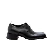 Balenciaga Calfskin Work Derby Shoes Black