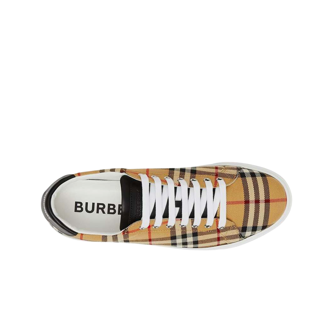 버버리 빈티지 체크 레더 스니커즈 아카이브 베이지(Burberry Vintage Check and Leather Sneakers Archive Beige) - 2