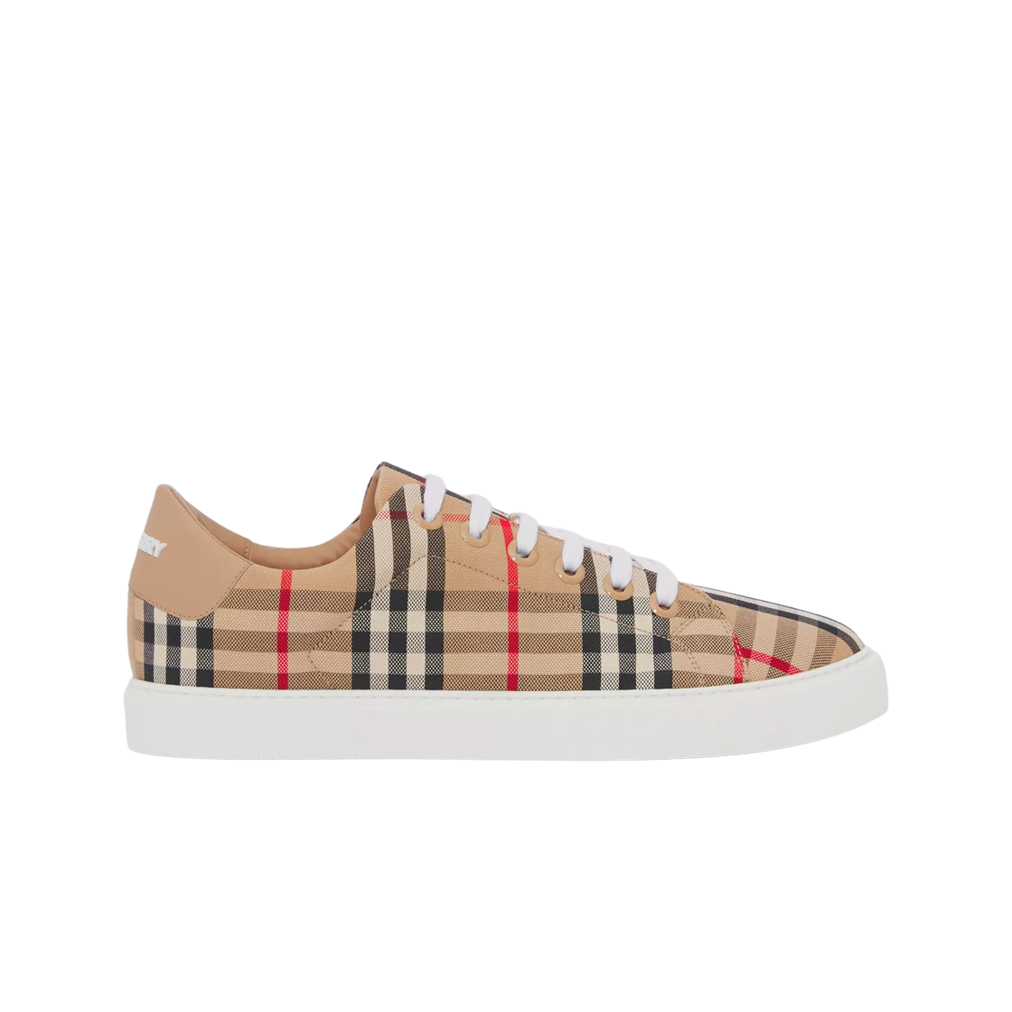 (W) 버버리 빈티지 체크 레더 스니커즈 아카이브 베이지((W) Burberry Vintage Check and Leather Sneakers Archive Beige)