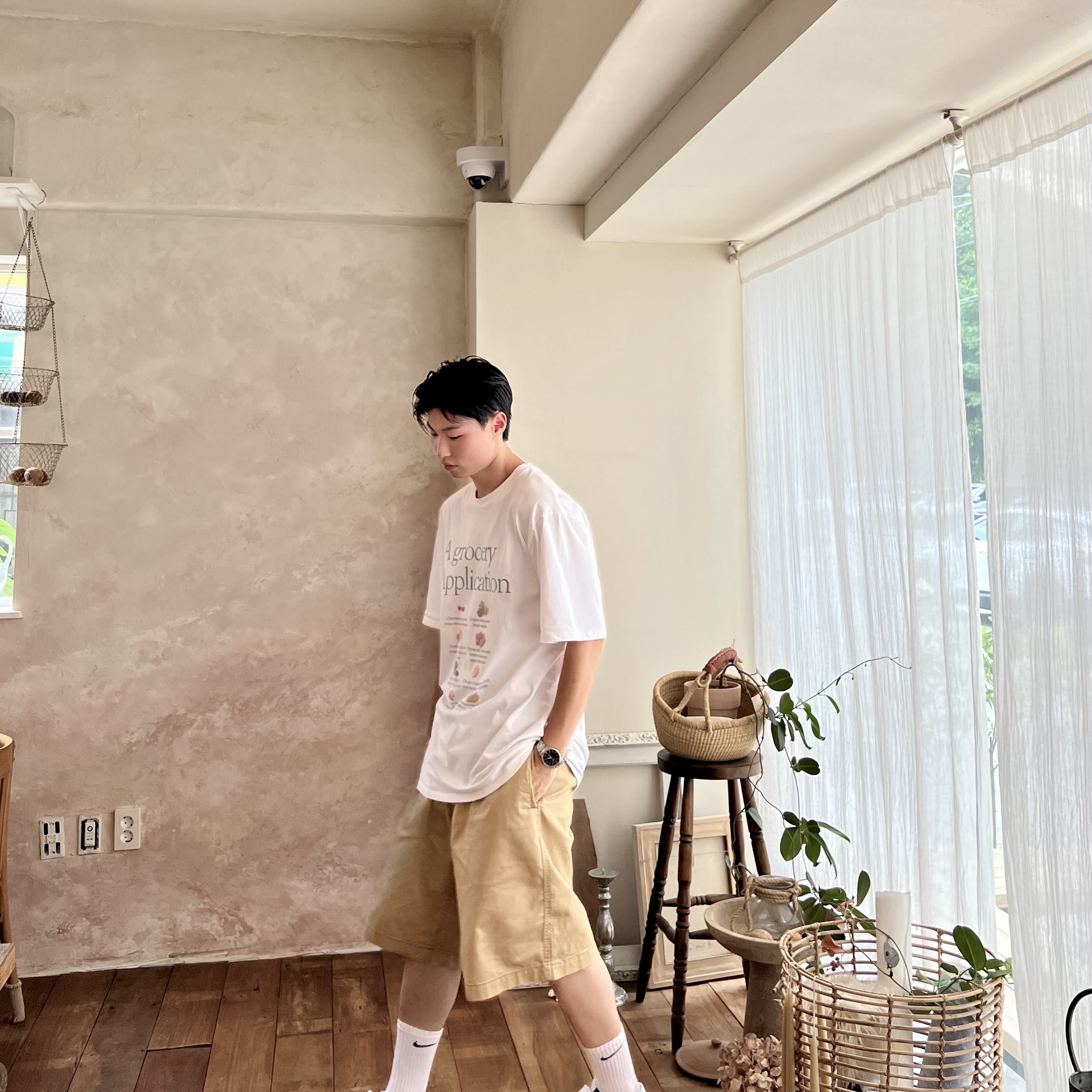 Nike x Peaceminusone Kwondo1 White 착용 스타일 - 2