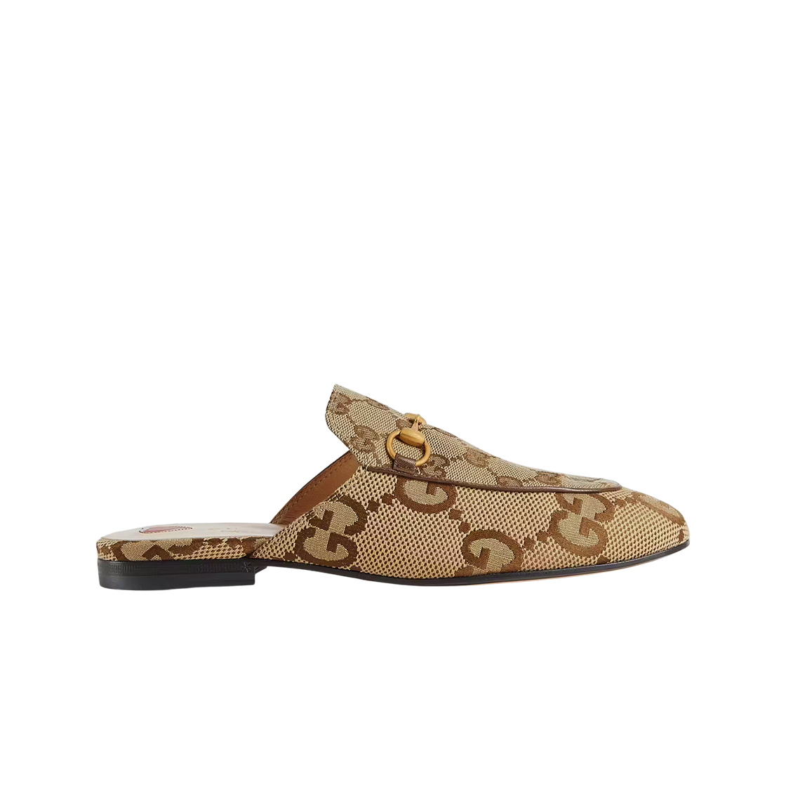 (W) 구찌 점보 GG 프린스타운 슬리퍼 카멜 에보니((W) Gucci Jumbo GG Princetown Slipper Camel Ebony) - 1