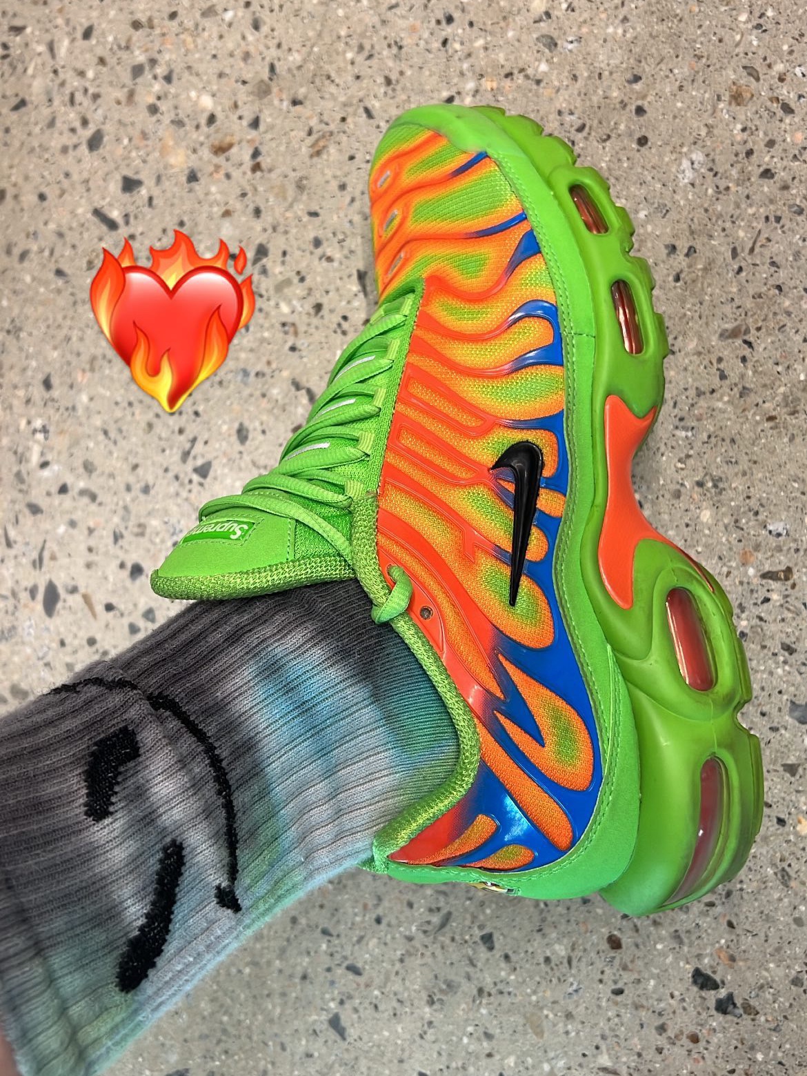 Nike x Supreme Air Max Plus TN Mean Green 착용 스타일