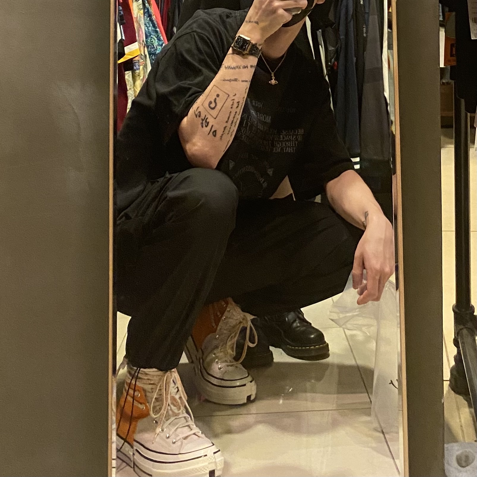 Converse x Feng Chen Wang Chuck 70 2-in-1 Persimmon Orange 착용 스타일