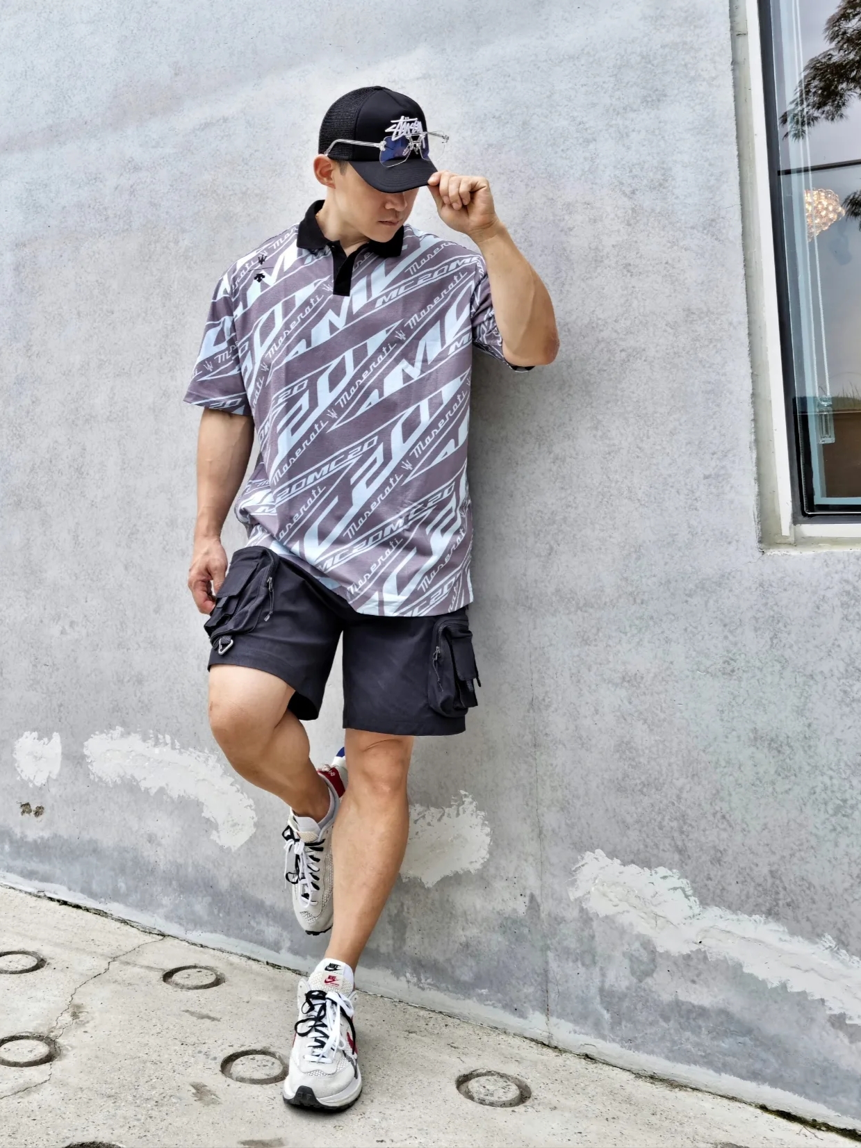 Nike ACG Cargo Shorts Black - Asia, Nike x Sacai VaporWaffle Royal Fuchsia 착용 스타일 - 2