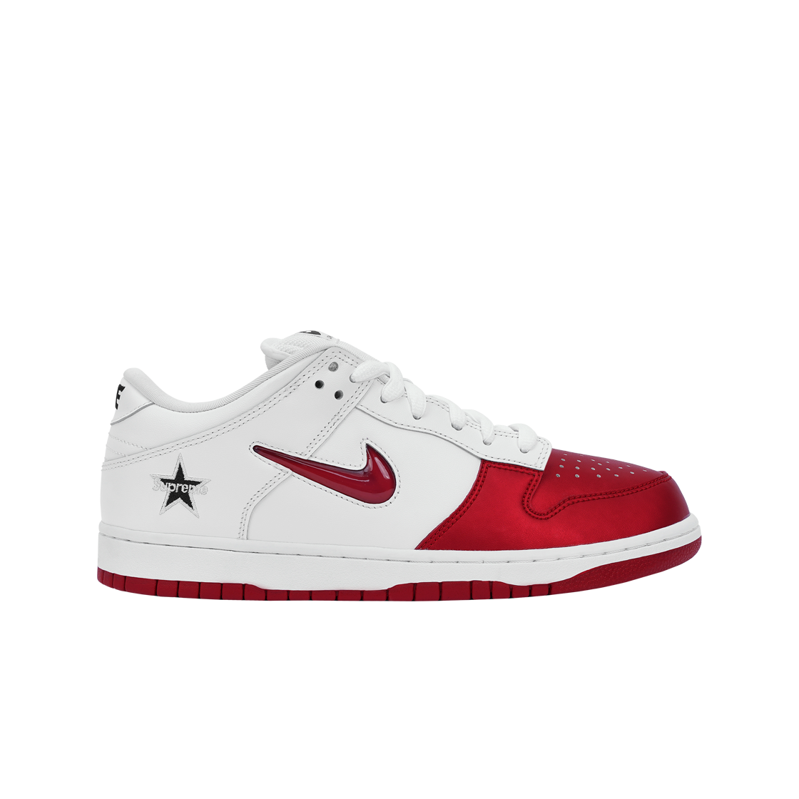 나이키 x 슈프림 SB 덩크 로우 쥬얼 스우시 레드(Nike x Supreme SB Dunk Low Jewel Swoosh Red)