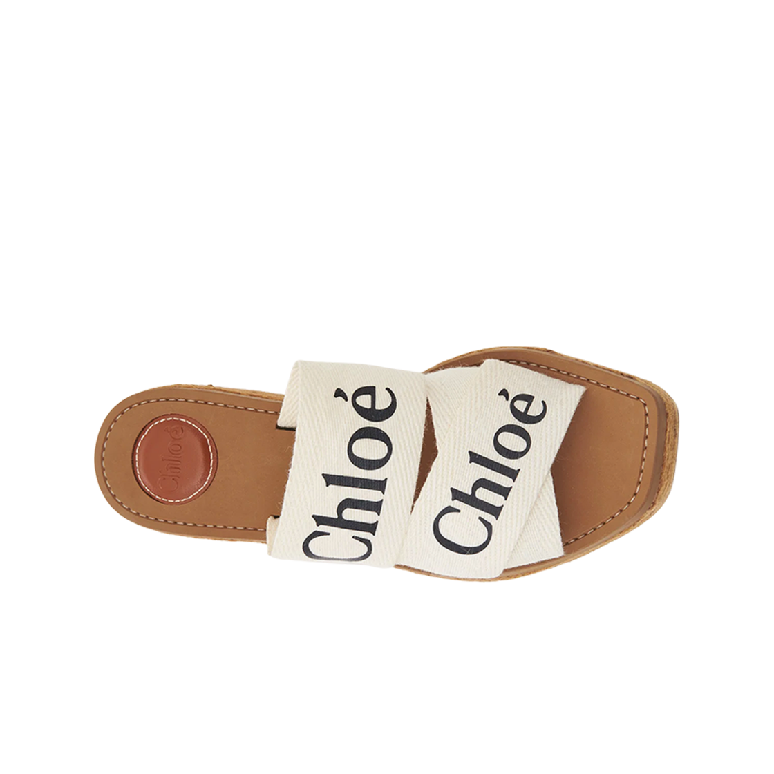 (W) 끌로에 우디 웨지 에스파드리유 샌들 화이트((W) Chloe Woody Wedge Espadrille Sandal White) - 2