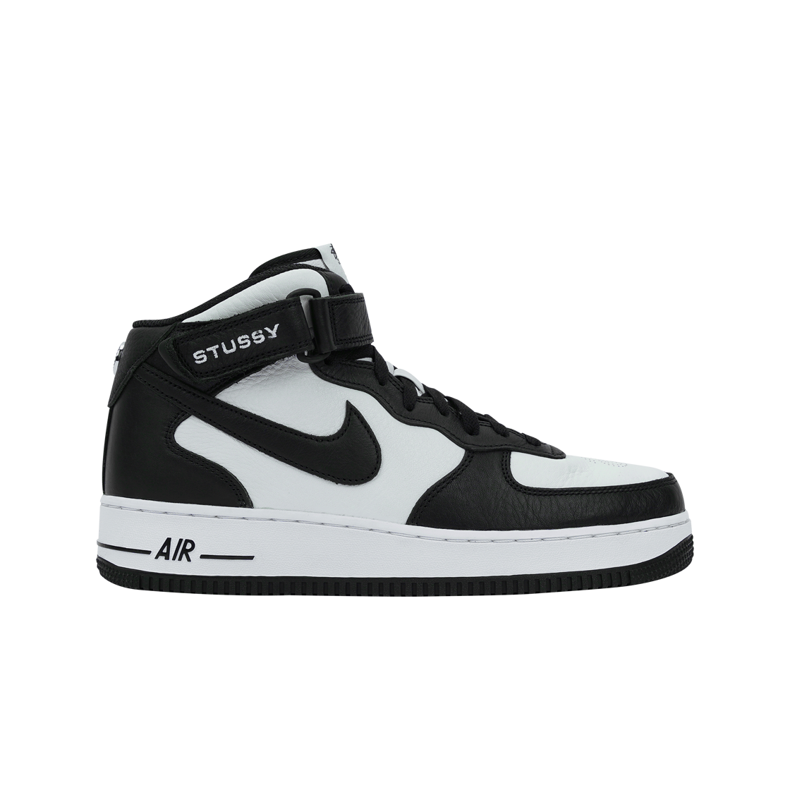 나이키 x 스투시 에어포스 1 '07 미드 SP 블랙 앤 라이트 본(Nike x Stussy Air Force 1 '07 Mid SP Black and Light Bone)