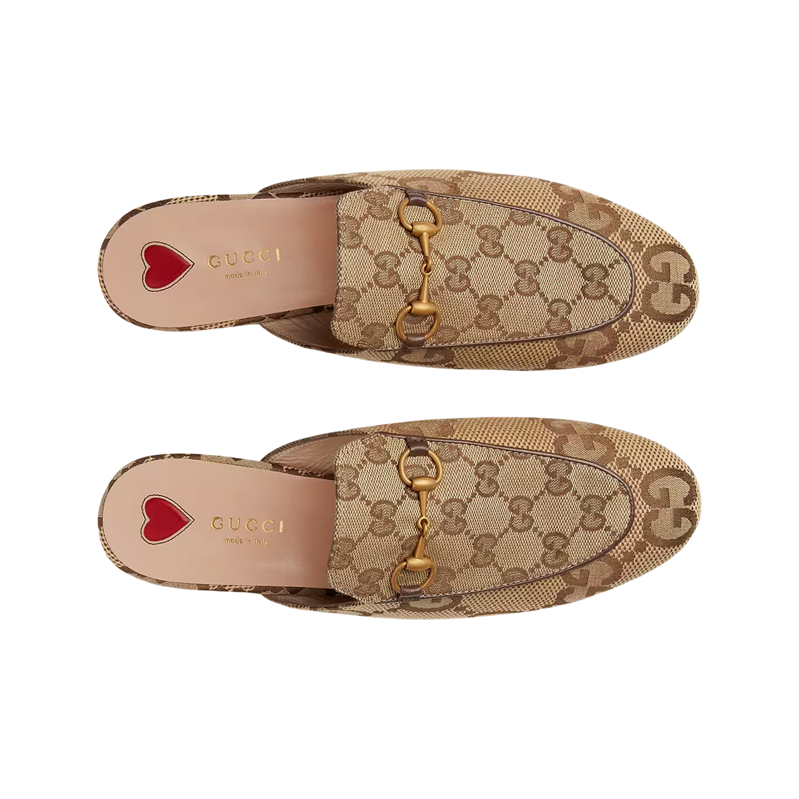 (W) 구찌 점보 GG 프린스타운 슬리퍼 카멜 에보니((W) Gucci Jumbo GG Princetown Slipper Camel Ebony) - 2