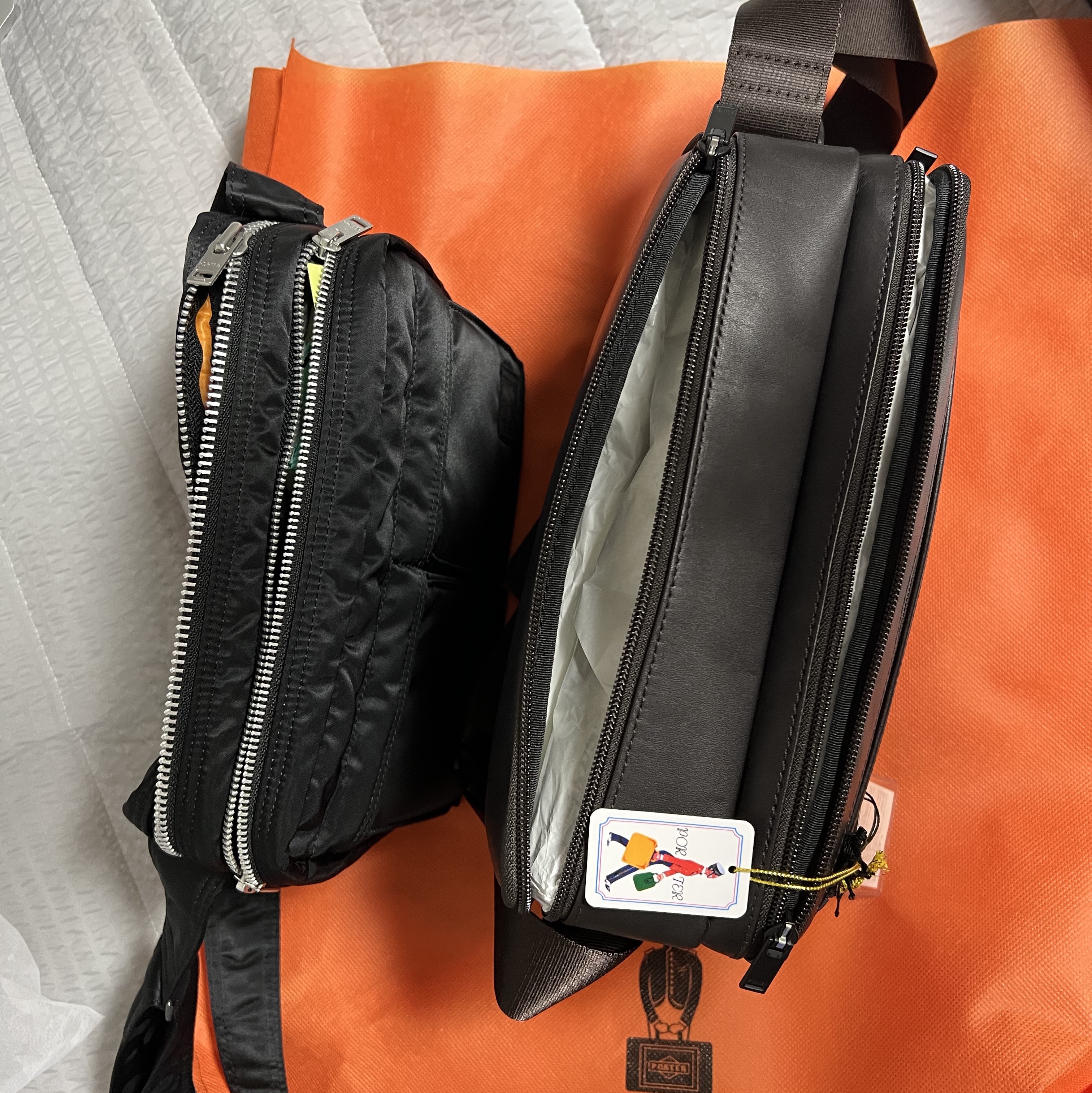Porter Amaze Shoulder Bag L Brown 착용 스타일 - 4