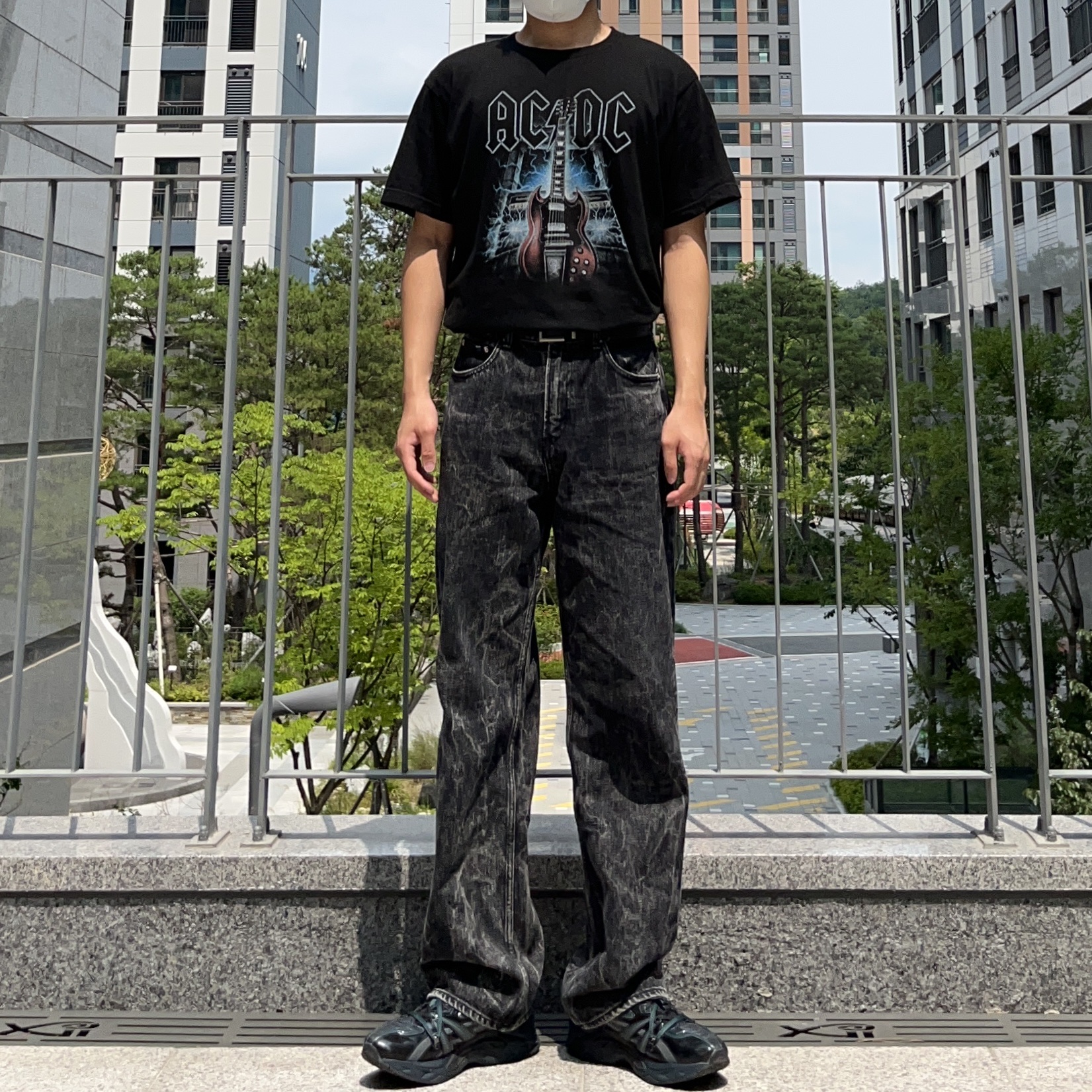 Asics x Andersson Bell HN2-S Protoblast Black 착용 스타일