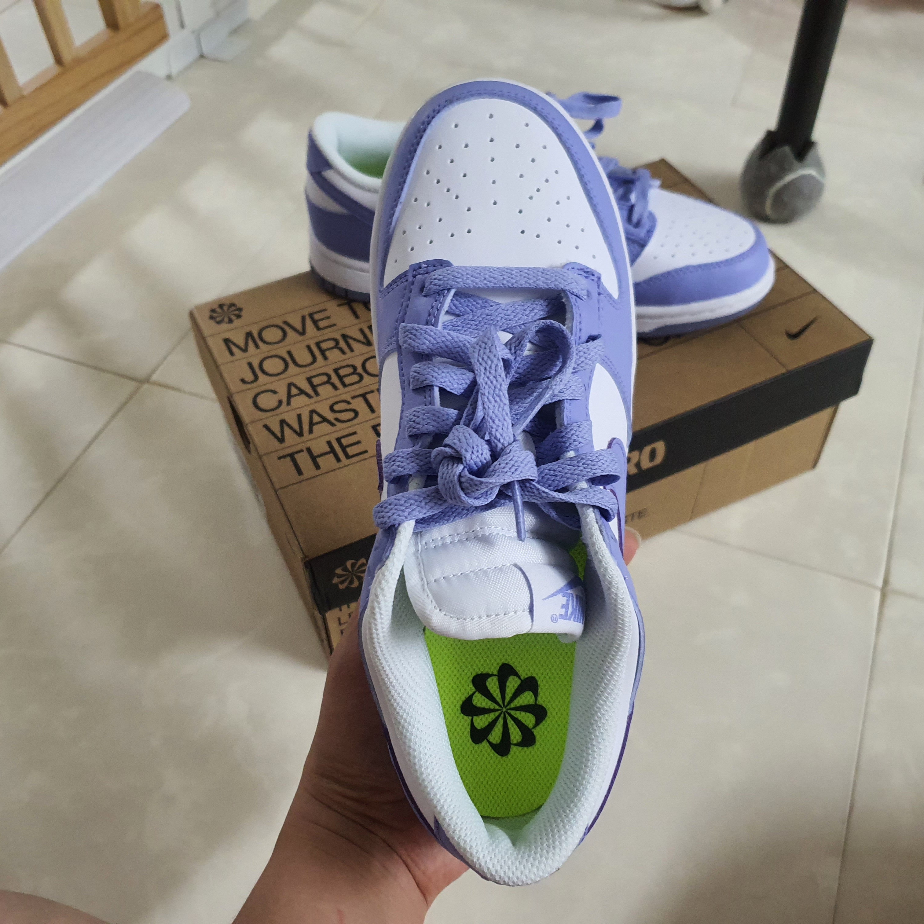 (W) Nike Dunk Low Next Nature Lilac 착용 스타일 - 4