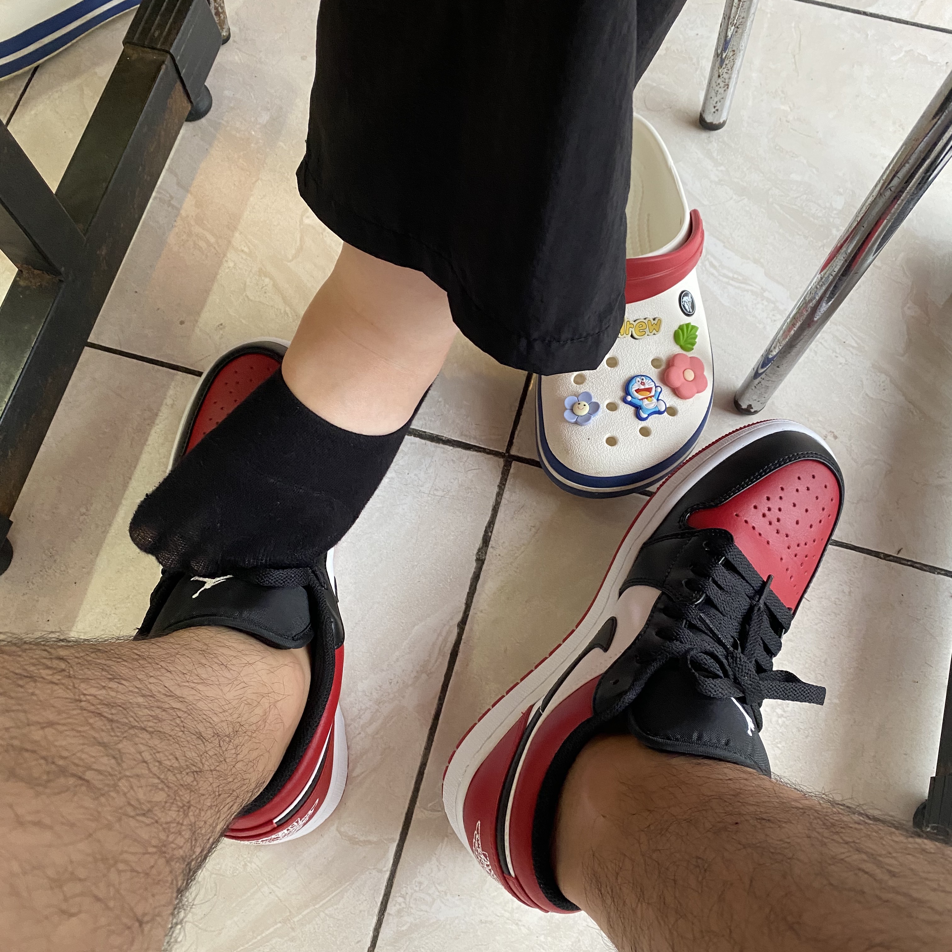 Jordan 1 Low Bred Toe 착용 스타일