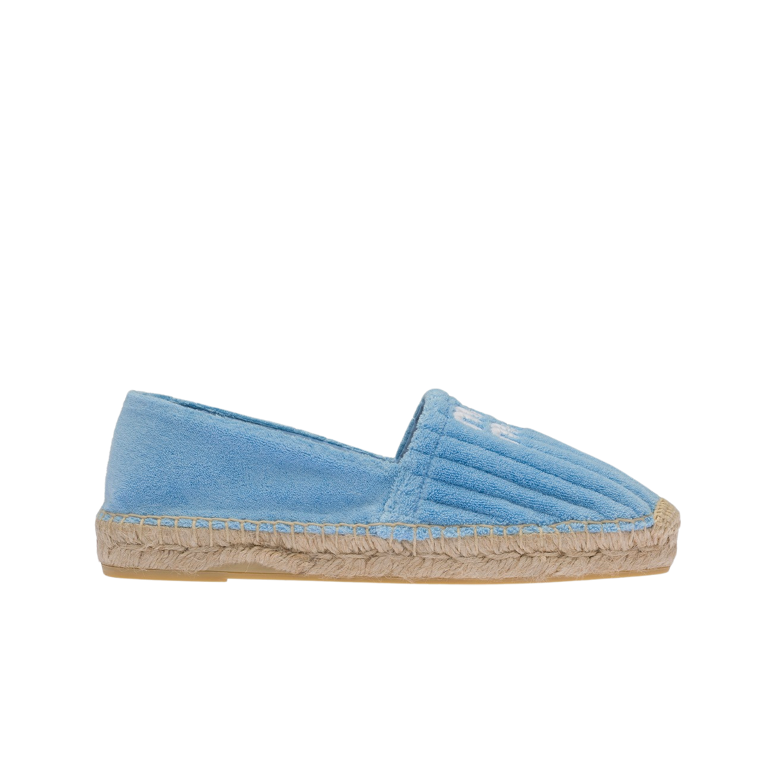 (W) 미우 미우 테리 클로스 에스파드리유 셀레스트((W) Miu Miu Terry Cloth Espadrilles Celeste) - 1
