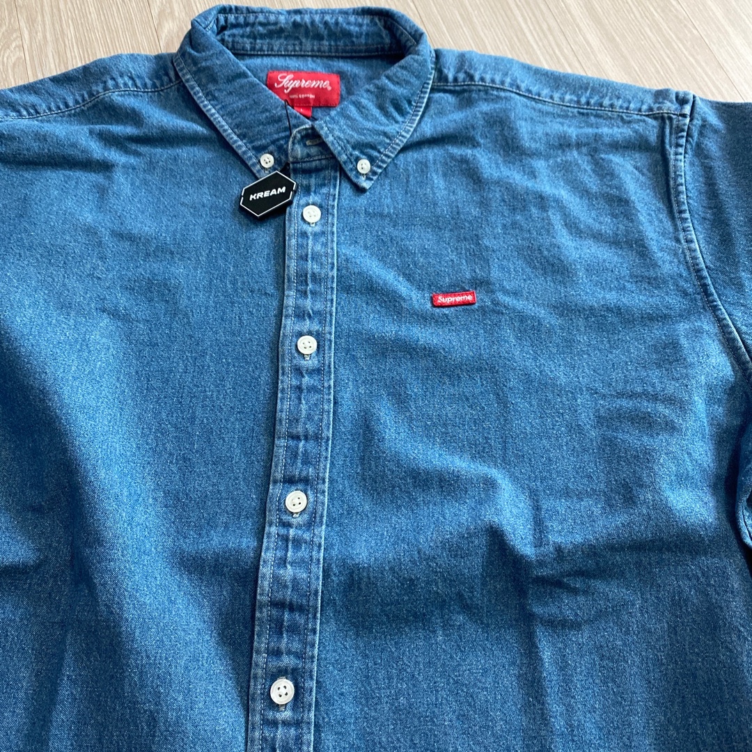 Supreme Small Box Twill Shirt Denim - 21FW 착용 스타일