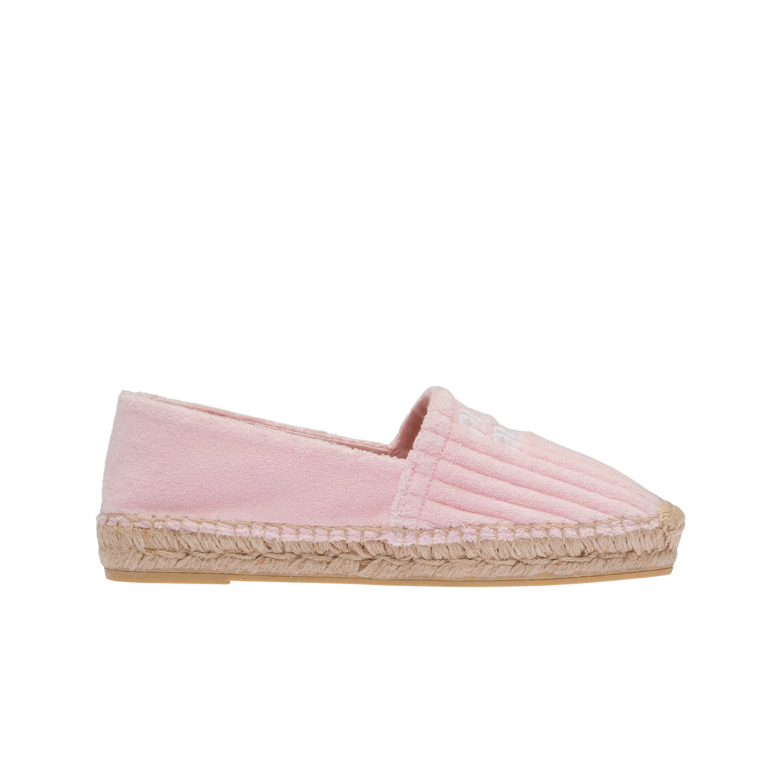 (W) 미우 미우 테리 클로스 에스파드리유 앨러배스터 핑크((W) Miu Miu Terry Cloth Espadrilles Alabaster Pink) - 1