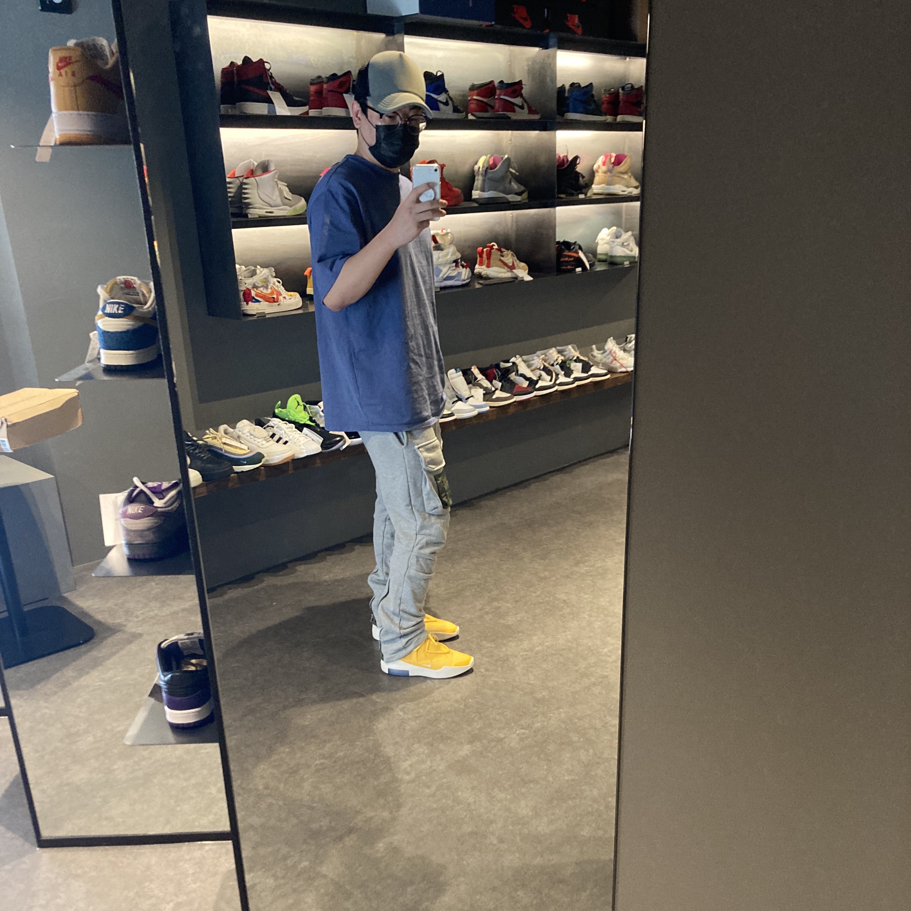 Nike x Fear of God Air Fear of God 1 Yellow, Nike x Kasina Dunk Low 80's Bus 착용 스타일 - 2