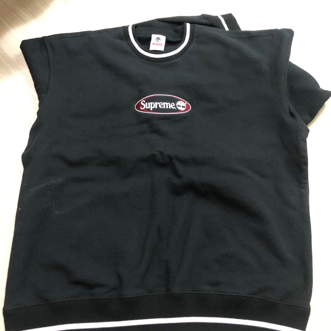 Supreme x Timberland Crewneck Black - 21SS 착용 스타일