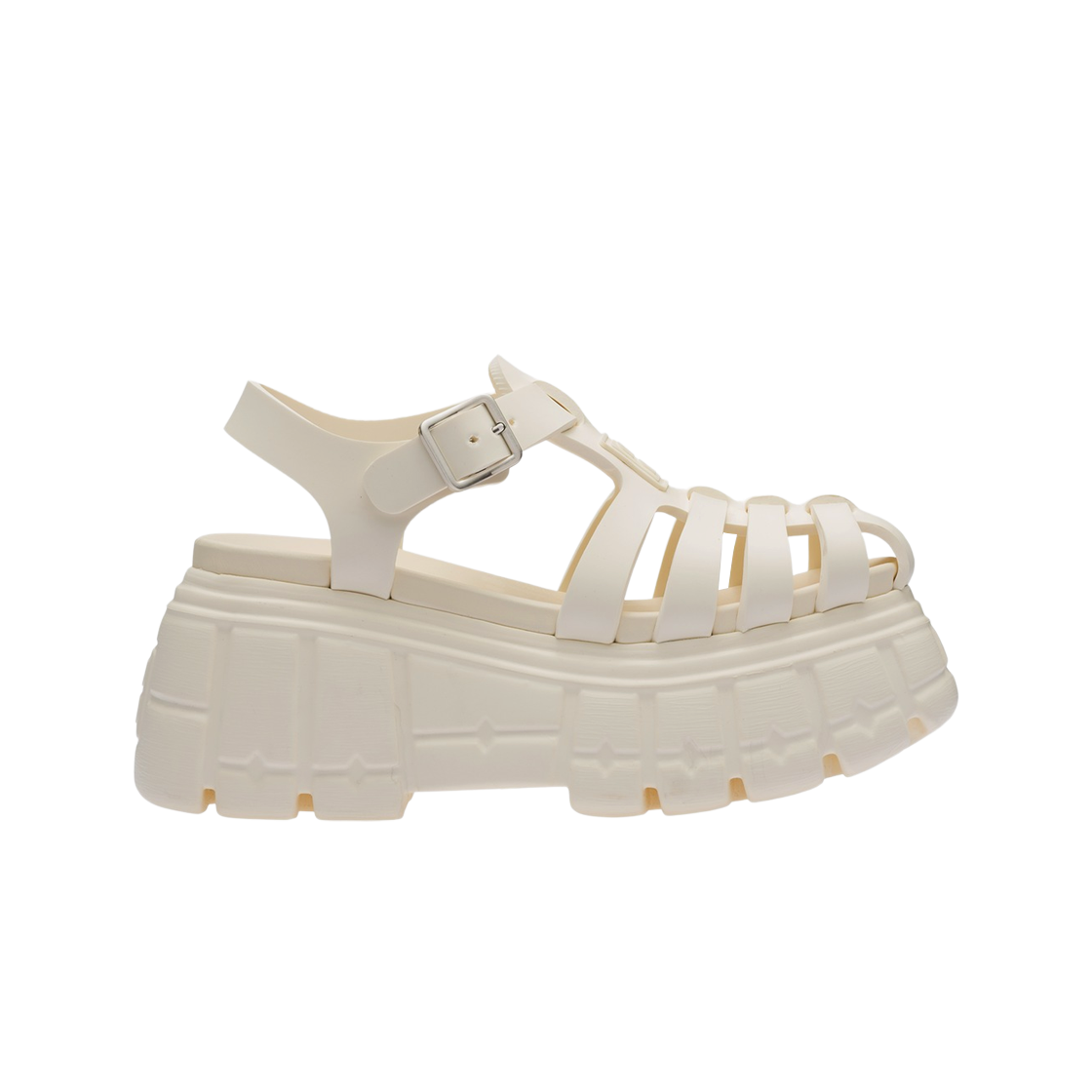 (W) 미우 미우 에바 플랫폼 샌들 아이보리((W) Miu Miu EVA Platform Sandals Ivory)