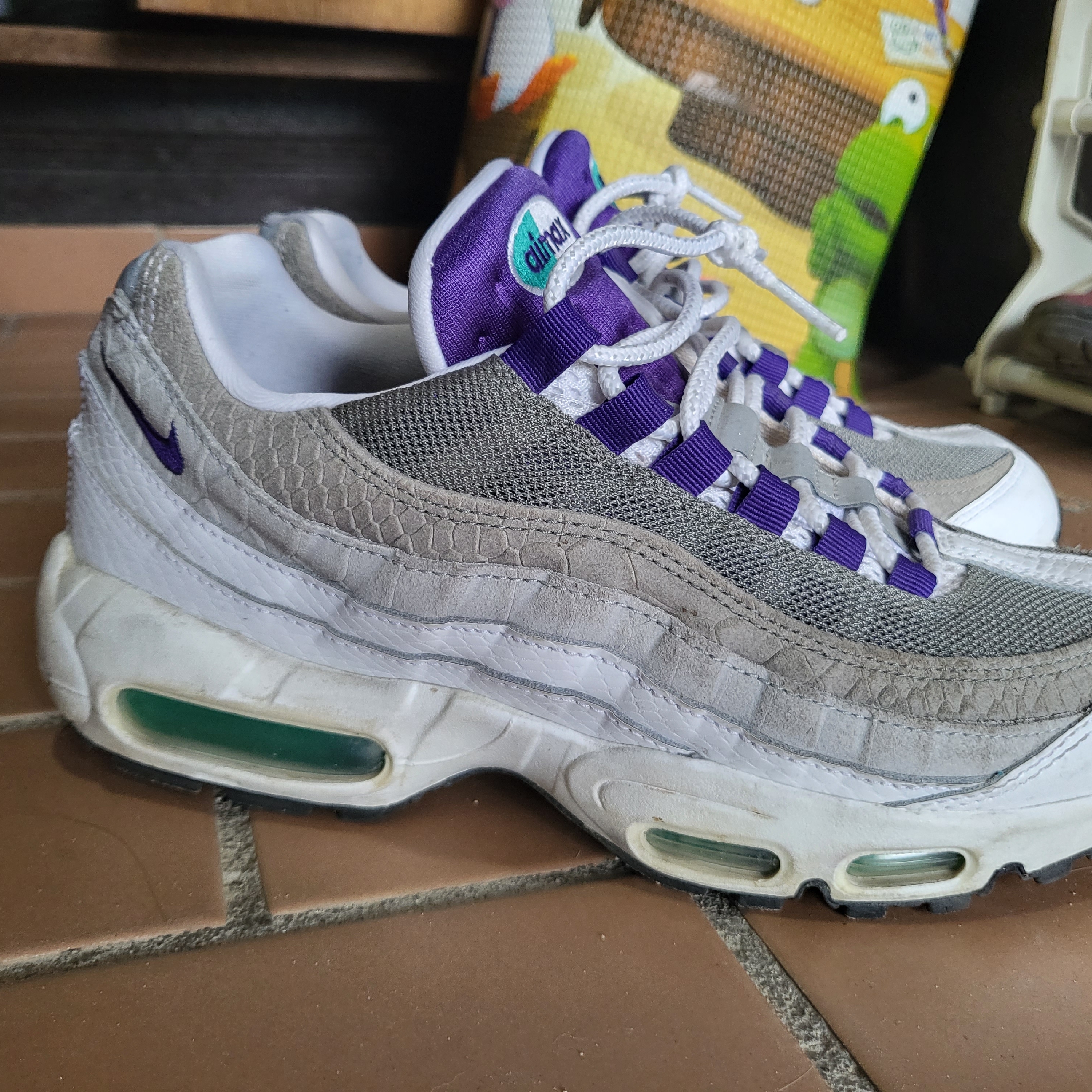 Nike Air Max 95 Grape Snakeskin 착용 스타일 - 1
