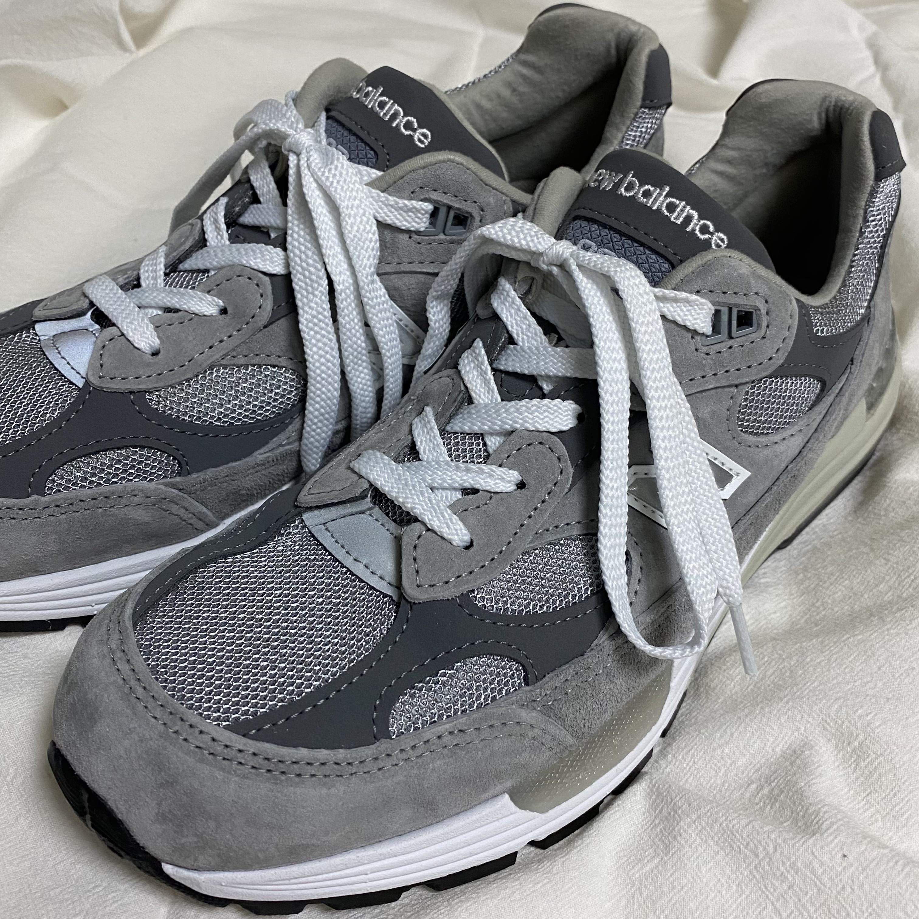 New Balance 992 Made in USA Grey - D Standard 착용 스타일