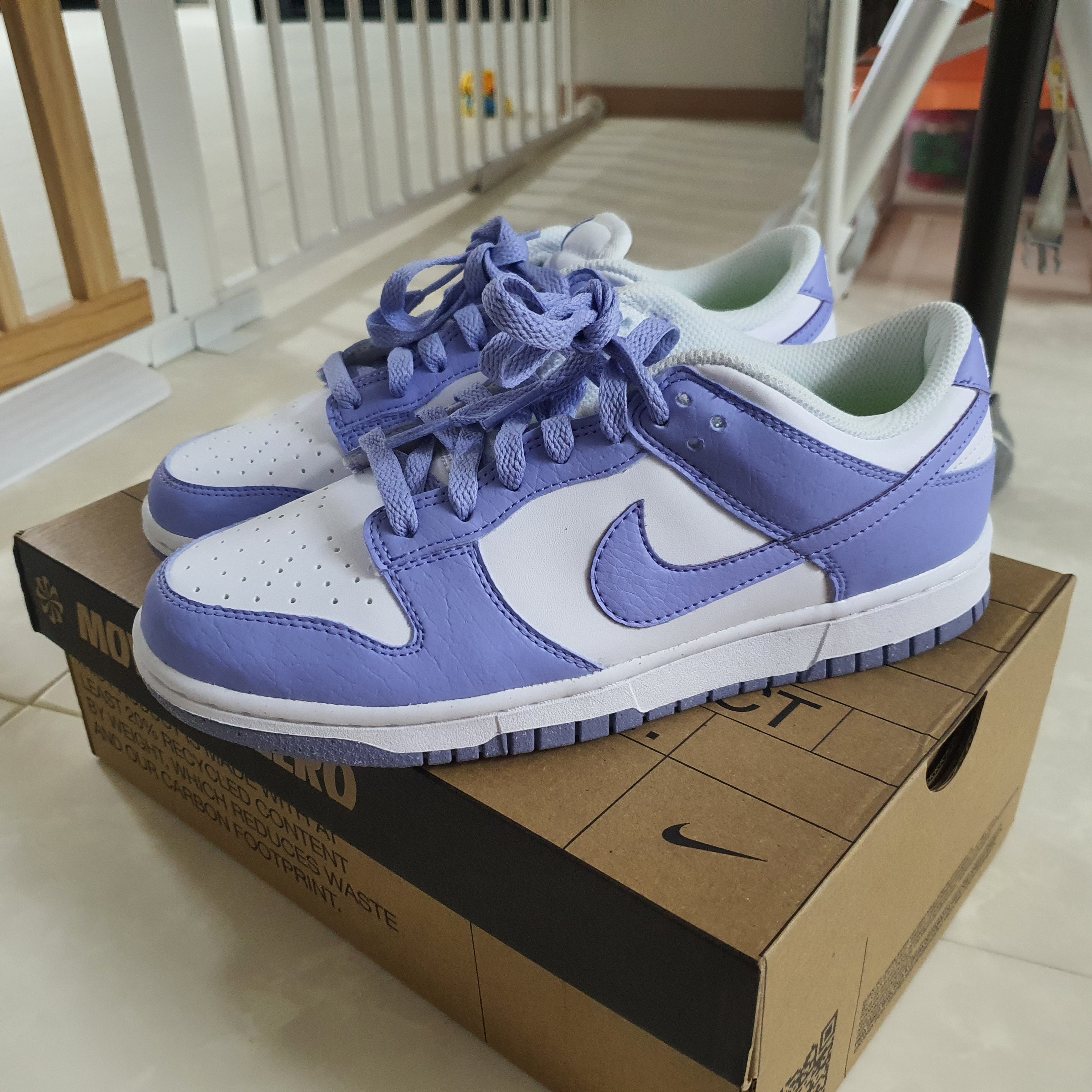 (W) Nike Dunk Low Next Nature Lilac 착용 스타일 - 1
