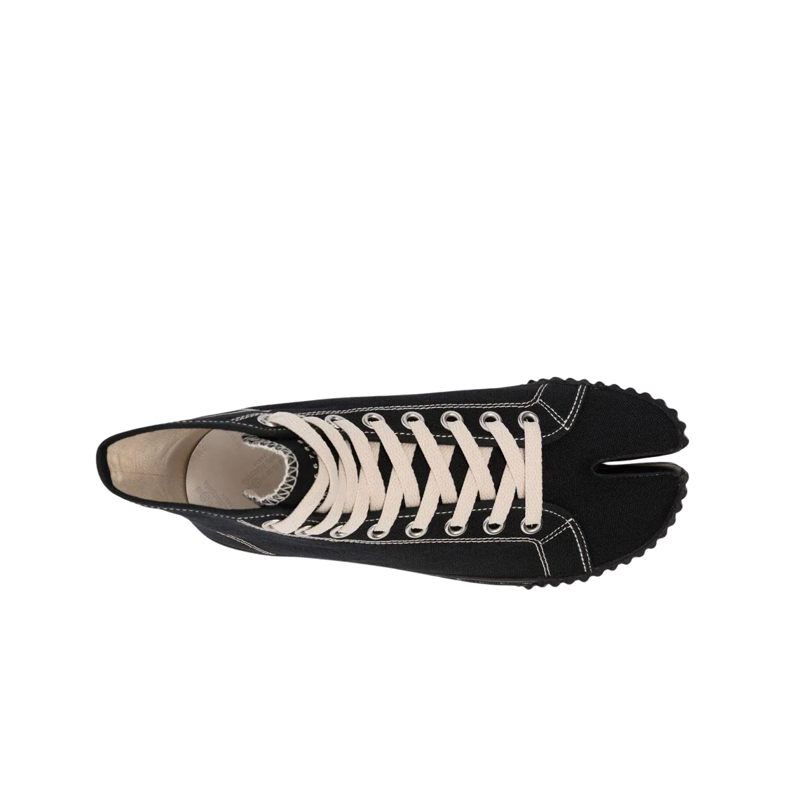 (W) 메종 마르지엘라 타비 하이탑 캔버스 블랙((W) Maison Margiela Tabi High Top Canvas Black) - 2