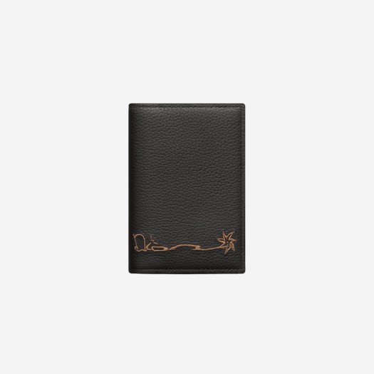 디올 x 캑터스 잭 바이폴드 카드 홀더 블랙