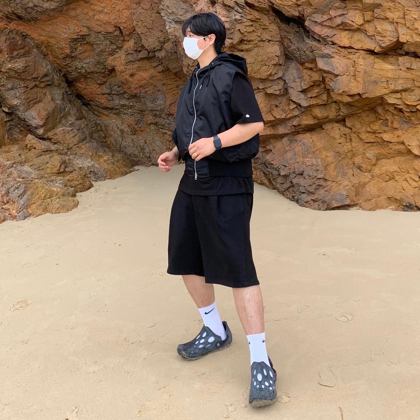 Merrell Hydro Moc Black 착용 스타일