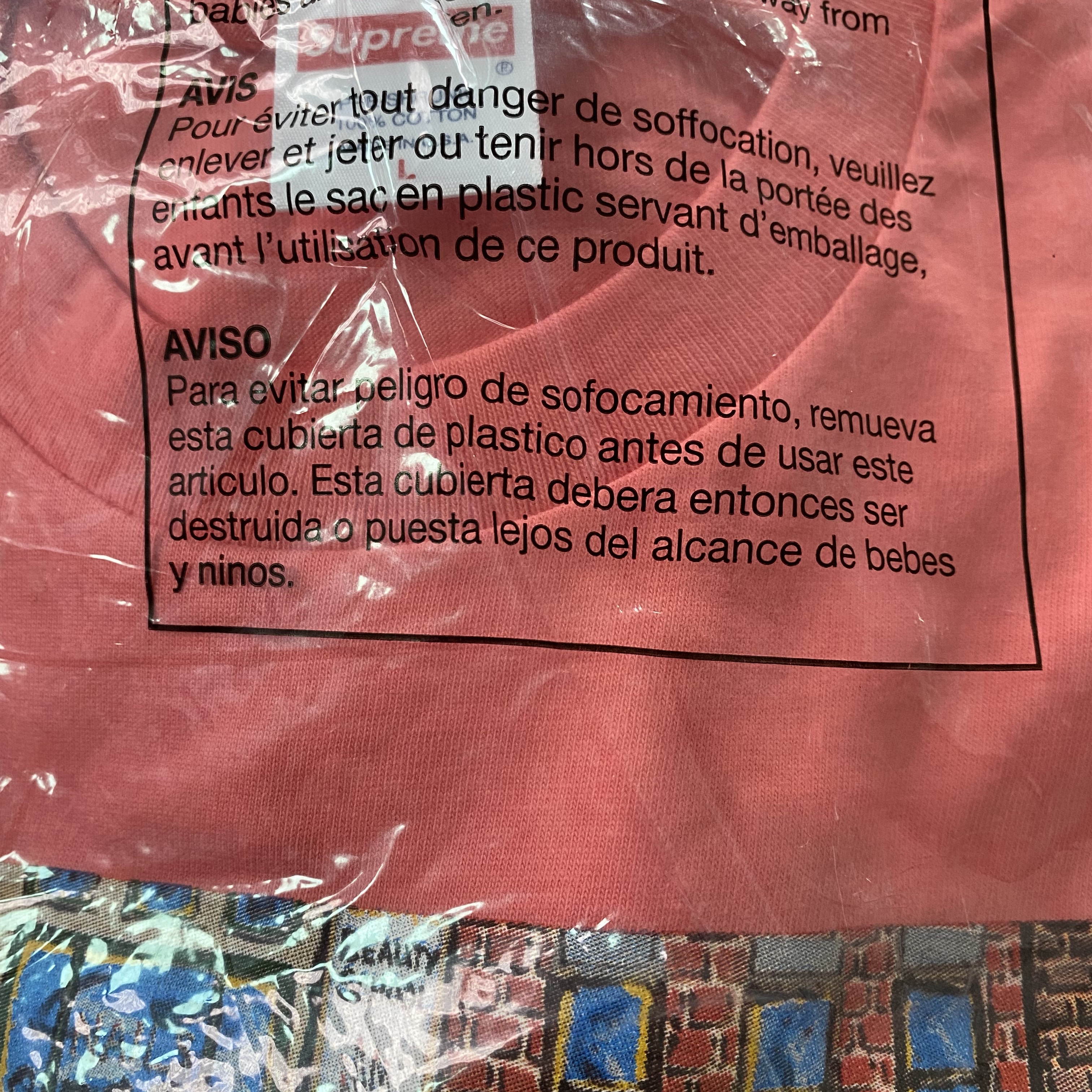 Supreme Manhattan T-Shirt Bright Coral - 22SS 착용 스타일 - 2