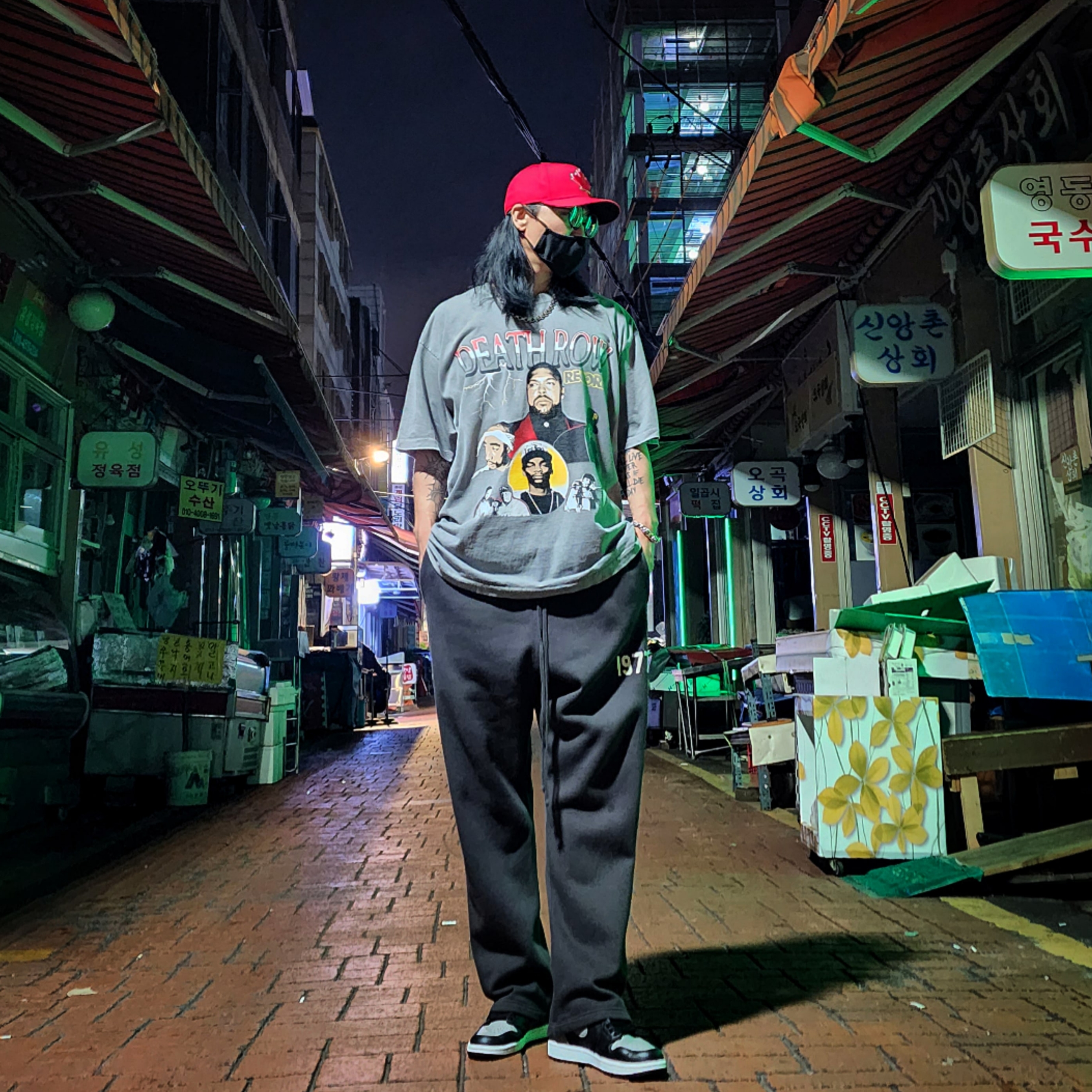 Jordan 1 Retro High OG Shadow 2018, Essentials 1977 Relaxed Sweatpants Iron - 22SS 착용 스타일