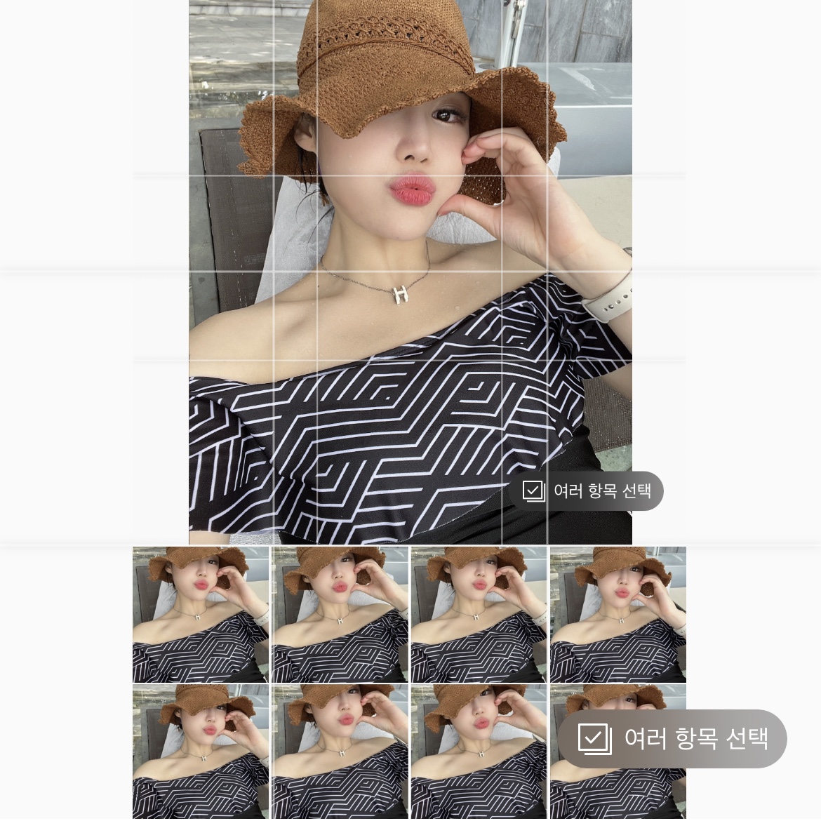 (W) Hermes Pop H Pendant Palladium & Blanc 착용 스타일