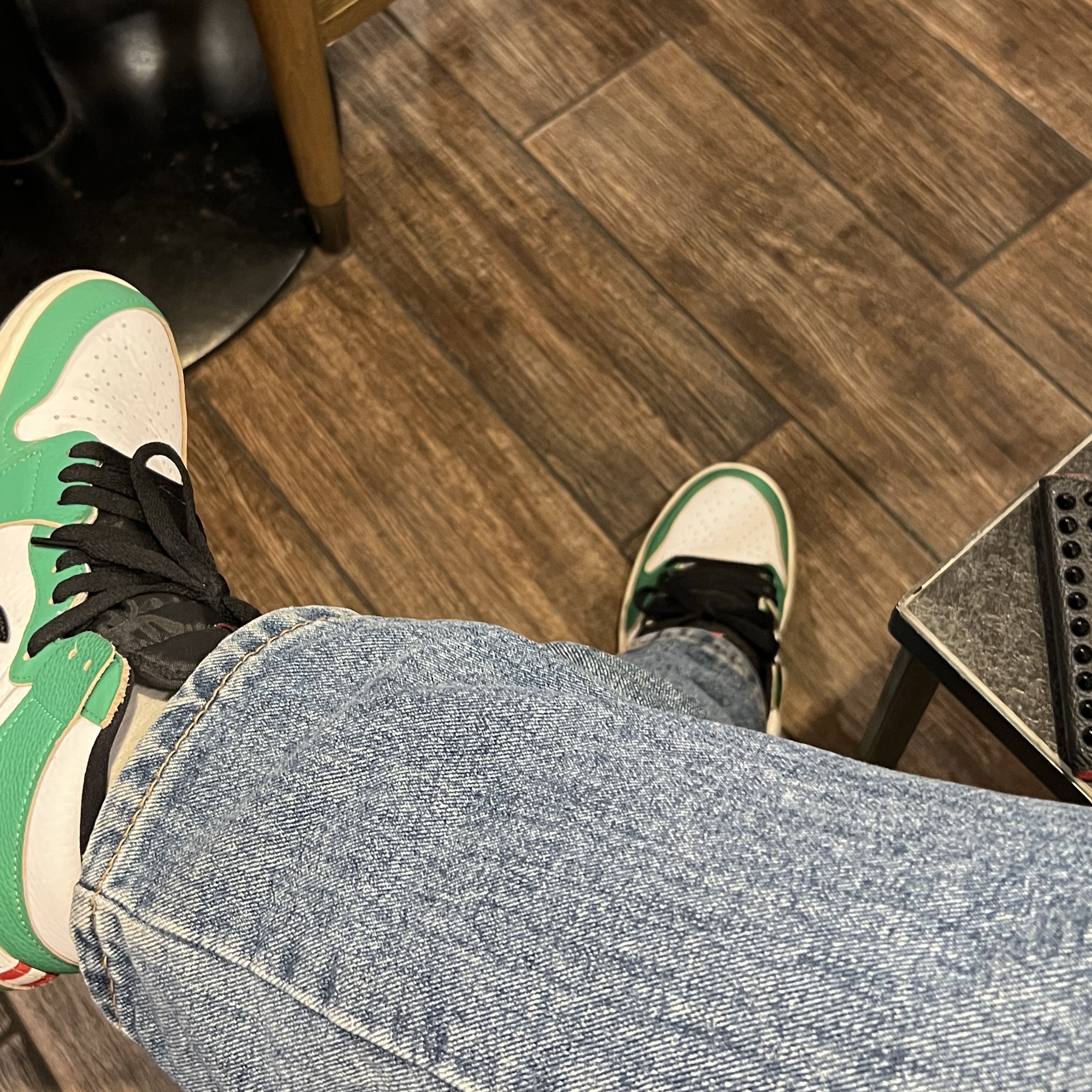 (W) Jordan 1 Retro High OG Lucky Green 착용 스타일