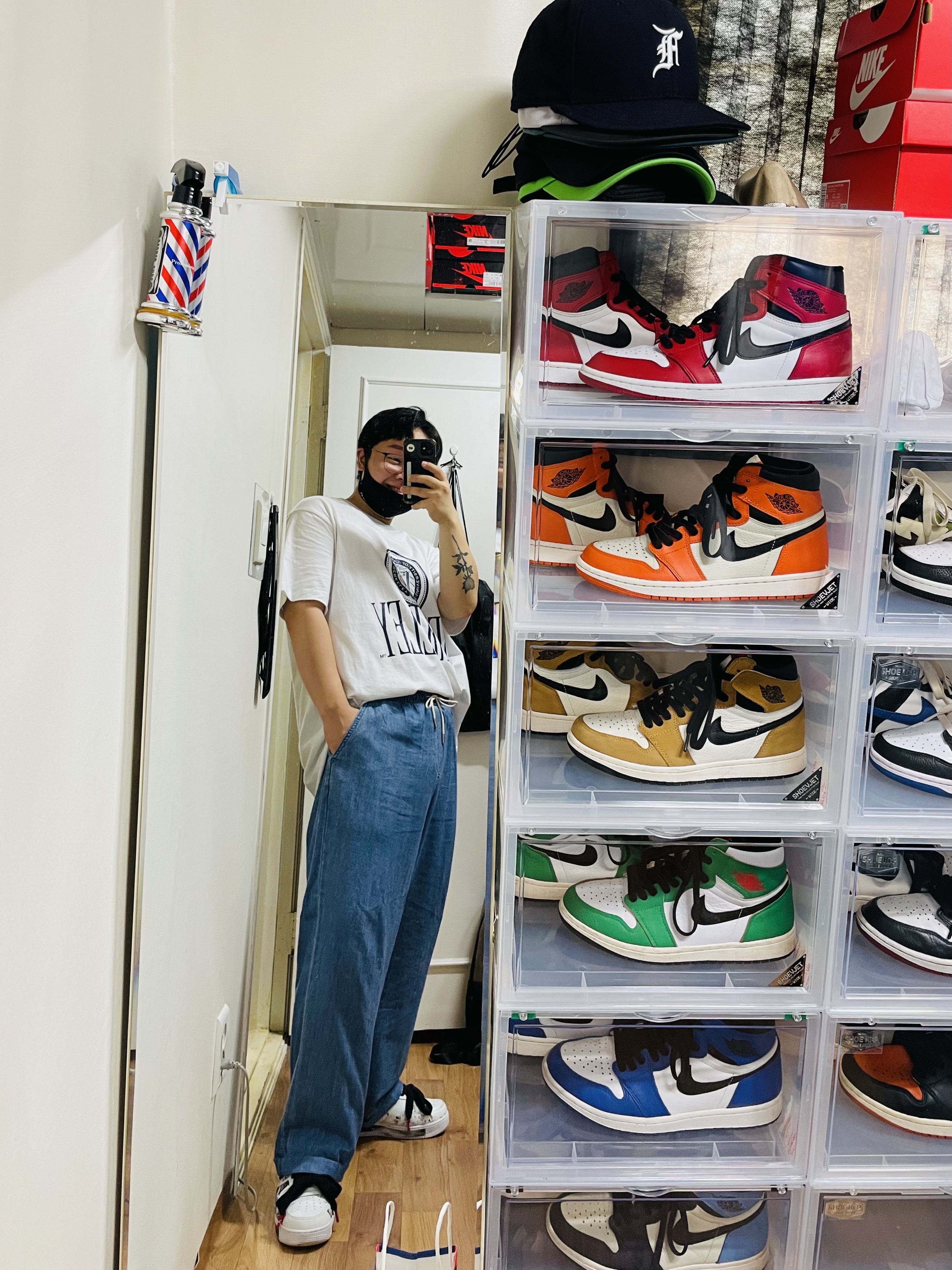Nike x Peaceminusone Air Force 1 Low Para-Noise 2.0 착용 스타일 - 1