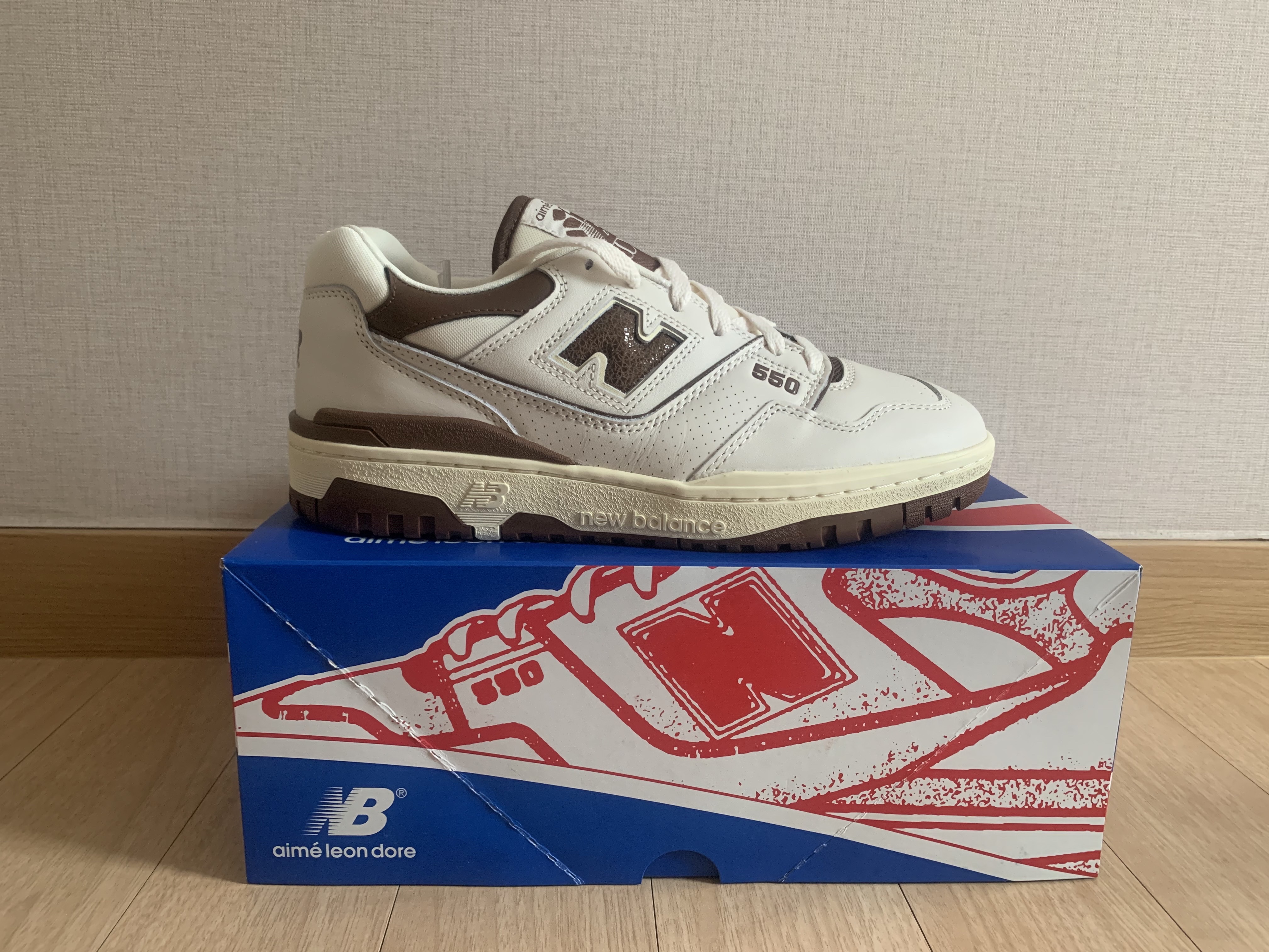 New Balance x Aime Leon Dore 550 Brown 착용 스타일