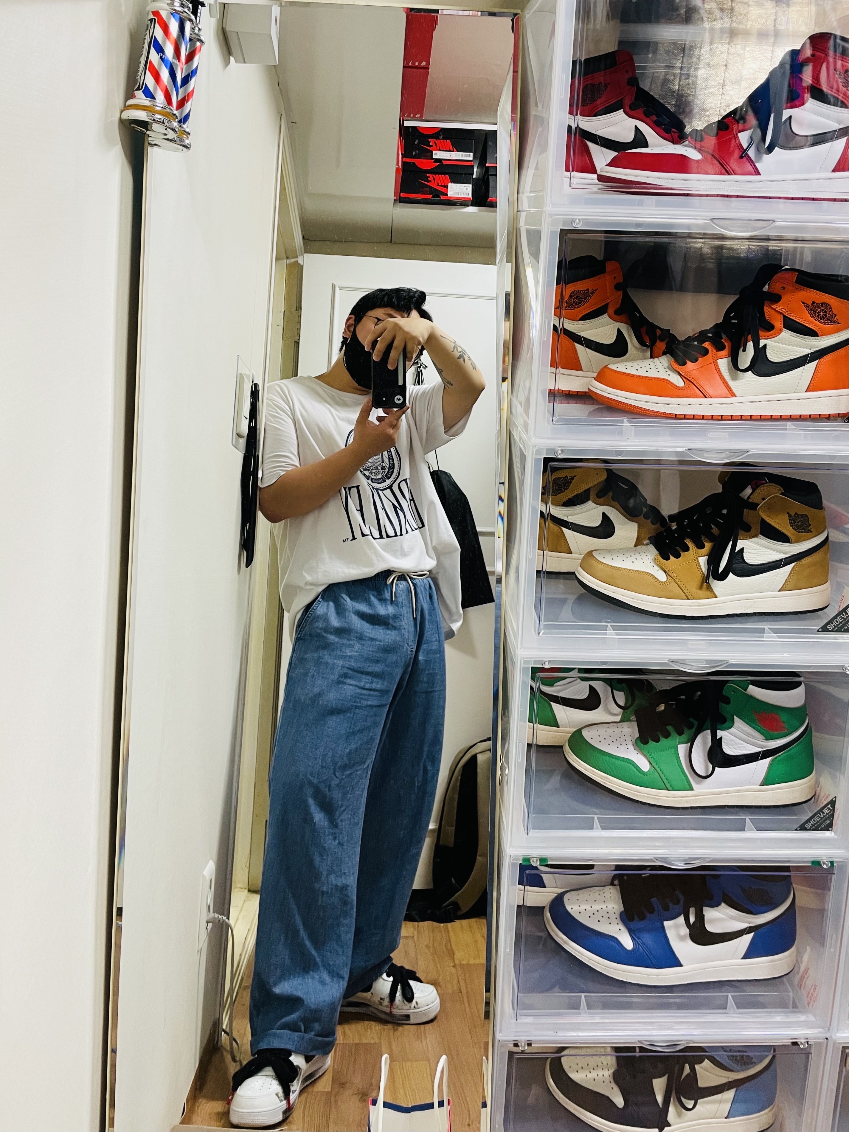 Nike x Peaceminusone Air Force 1 Low Para-Noise 2.0 착용 스타일 - 2