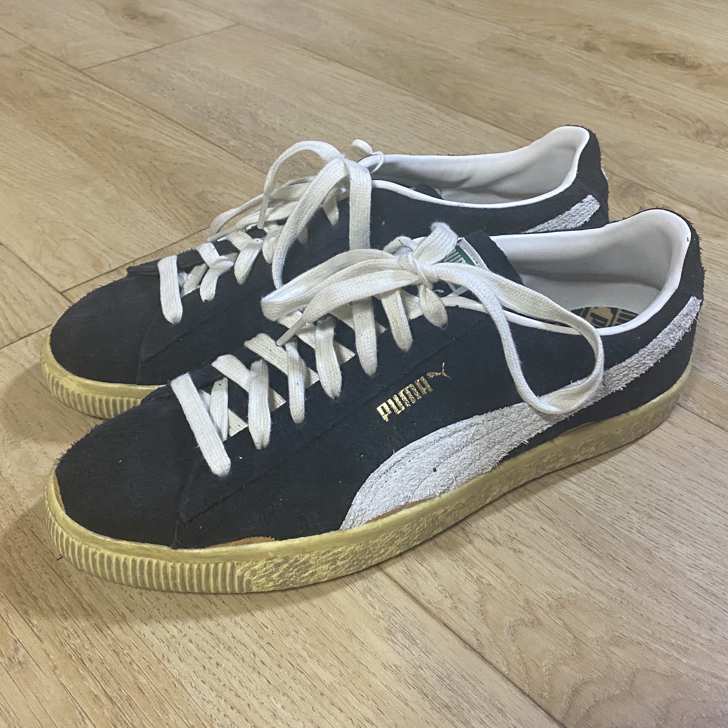 Puma Suede VTG The Never Worn Black 착용 스타일