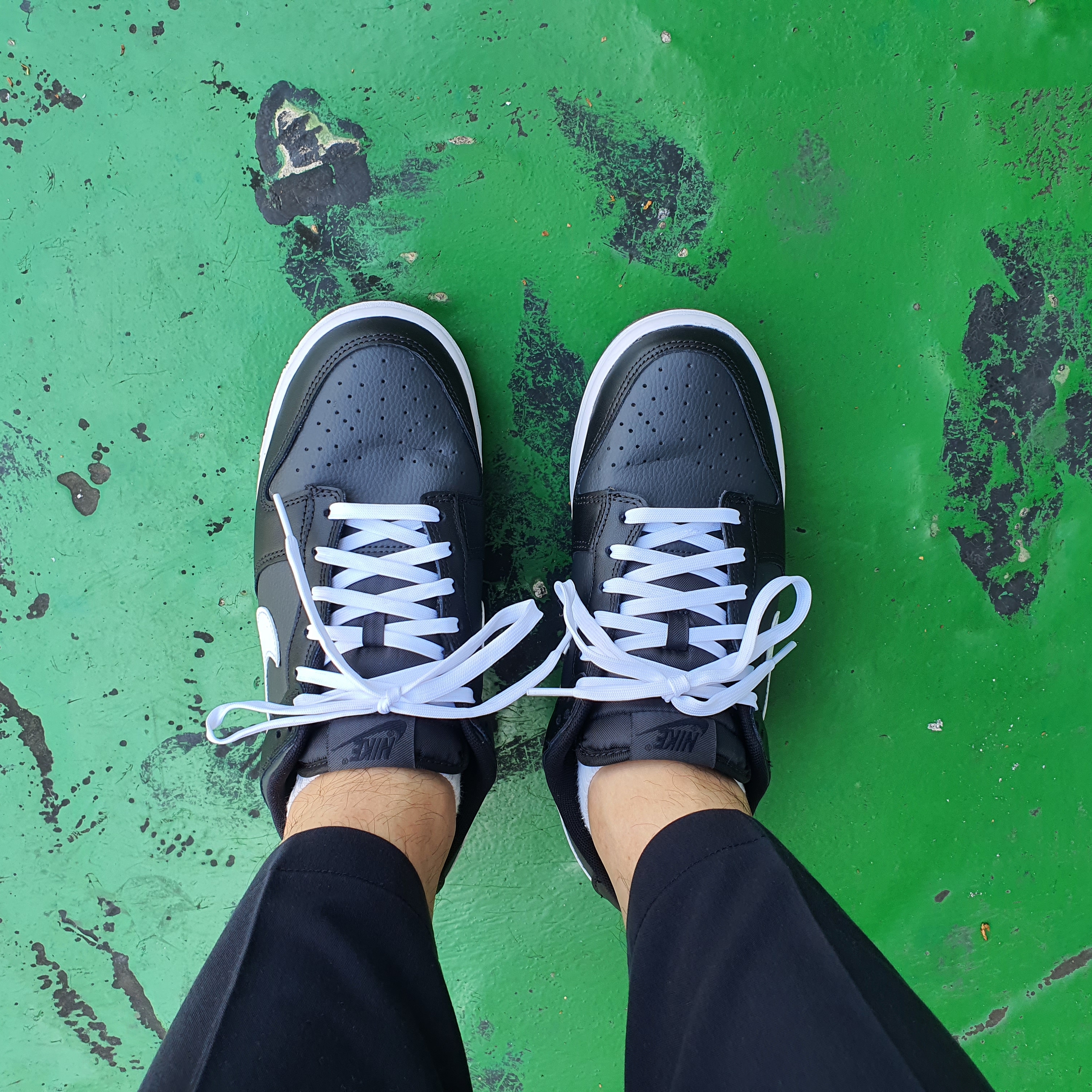 Nike Dunk Low Retro Black White 착용 스타일