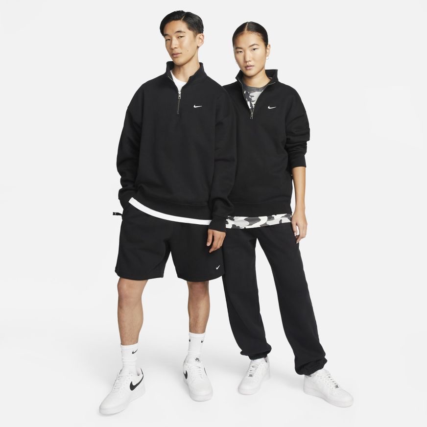 Nike NRG Solo Swoosh Heavy Weight BB Quarter Zip Top Black - Asia 착용 스타일