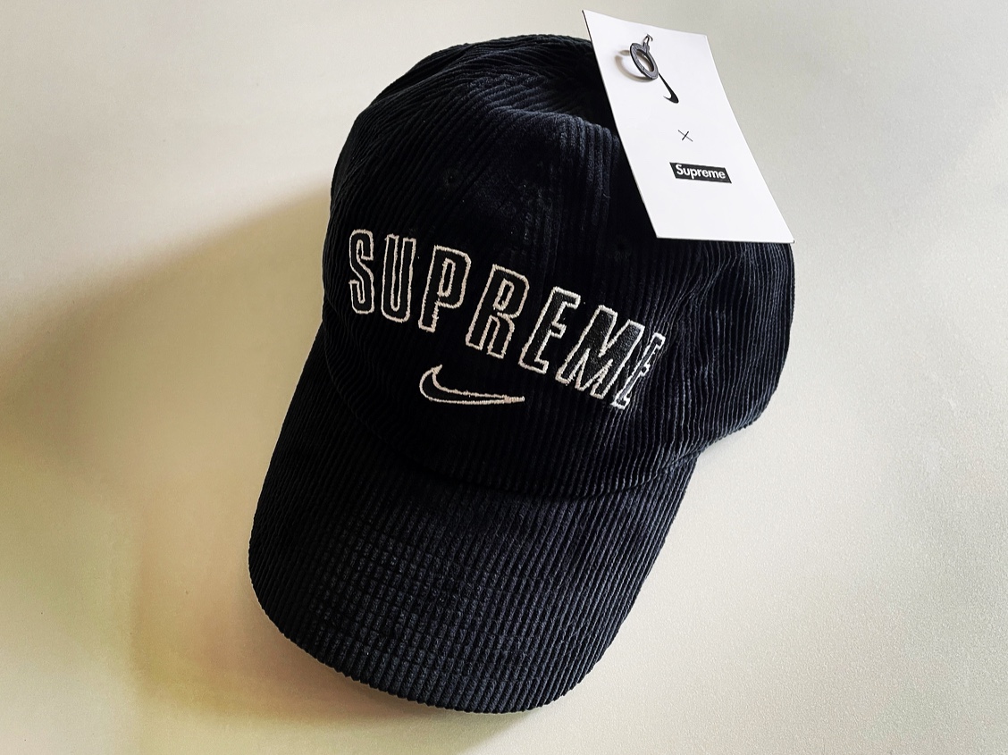 Supreme x Nike Arc Corduroy 6-Panel Black - 22SS 착용 스타일